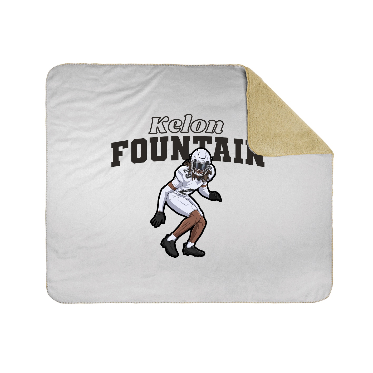 Throw Blanket — Name Arch in White