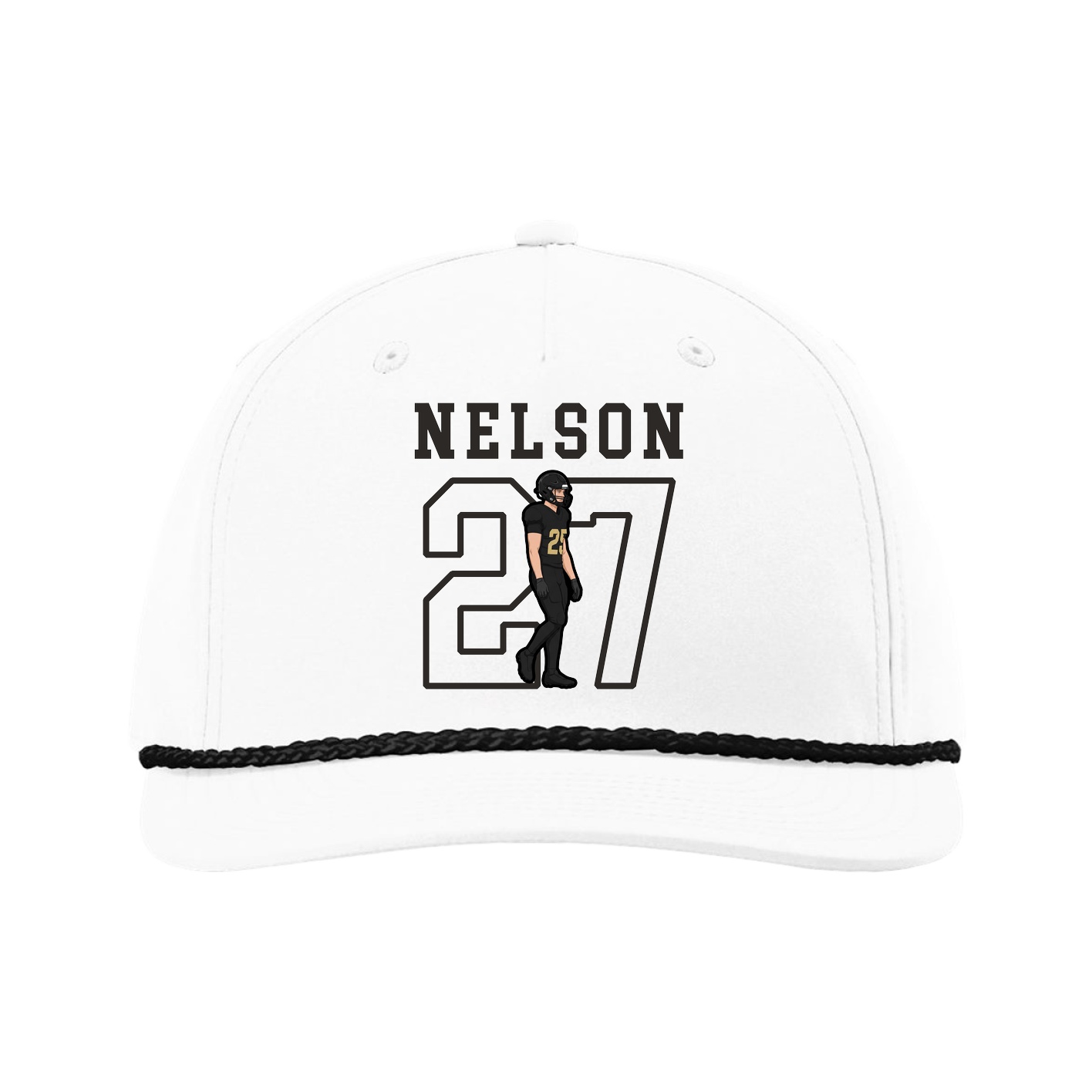 Five-Panel Classic Rope Cap — Shirsey in White