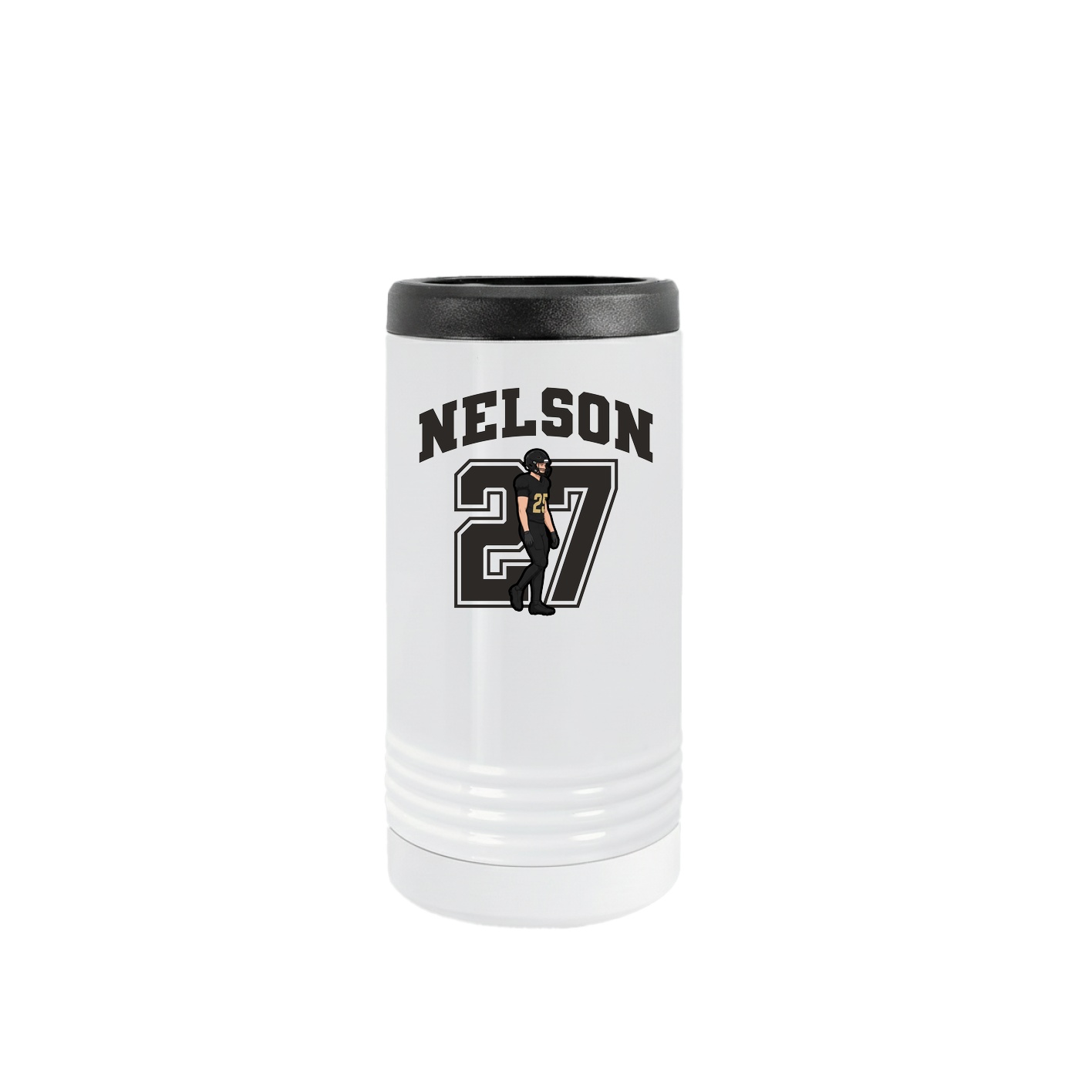 Slim Beverage Holder — Number in White