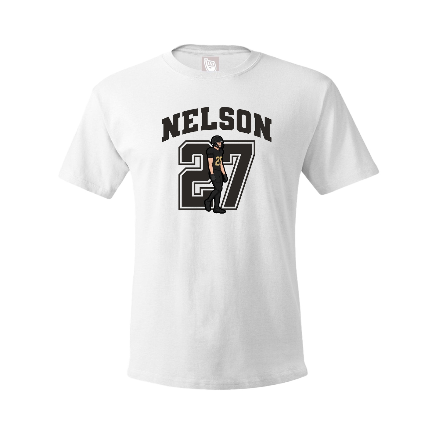 Youth Tee — Number in White