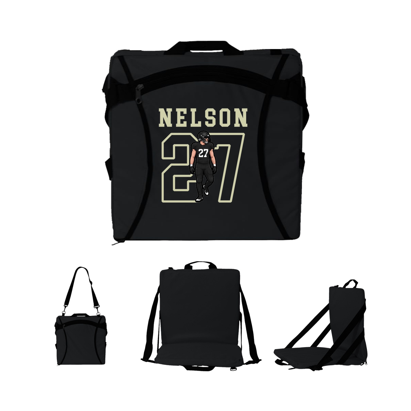 Folding Stadium Seat — Shirsey in Black
