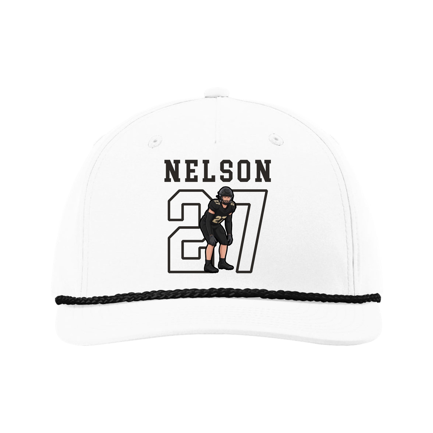 Five-Panel Classic Rope Cap — Shirsey in White