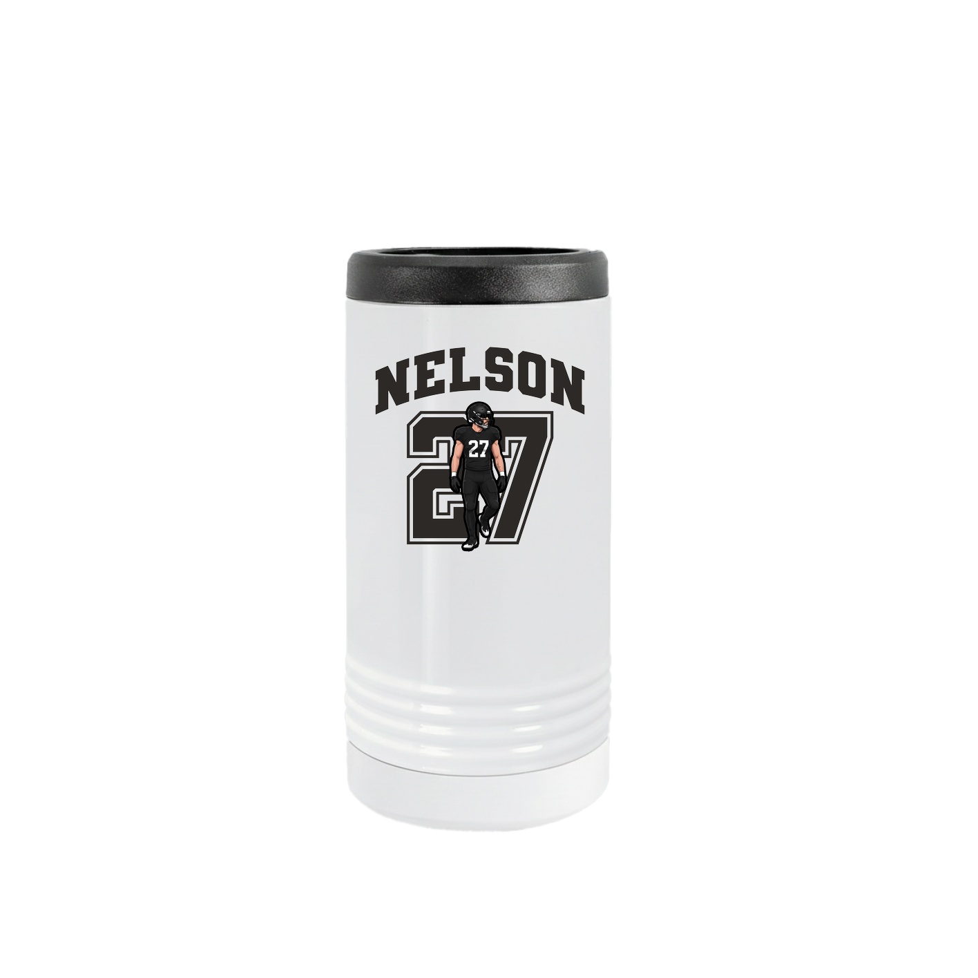 Slim Beverage Holder — Number in White