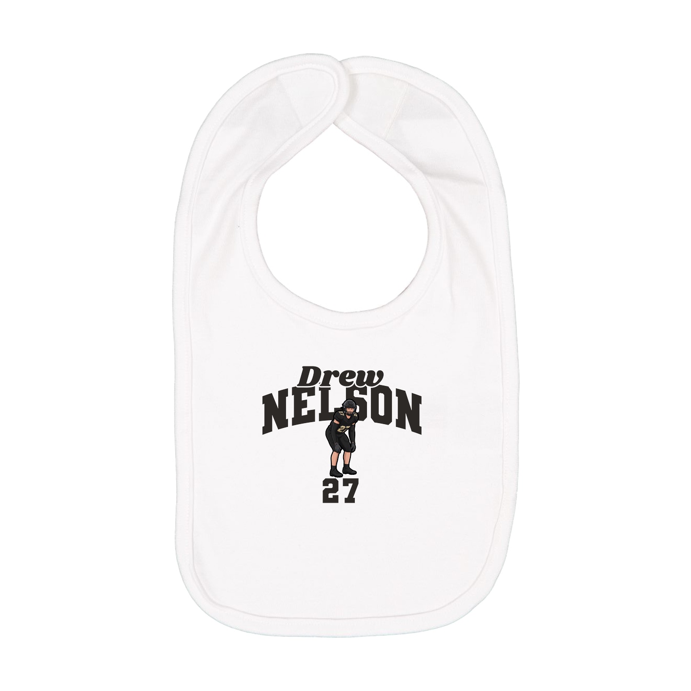 Infant Bib — Signature Arch in White