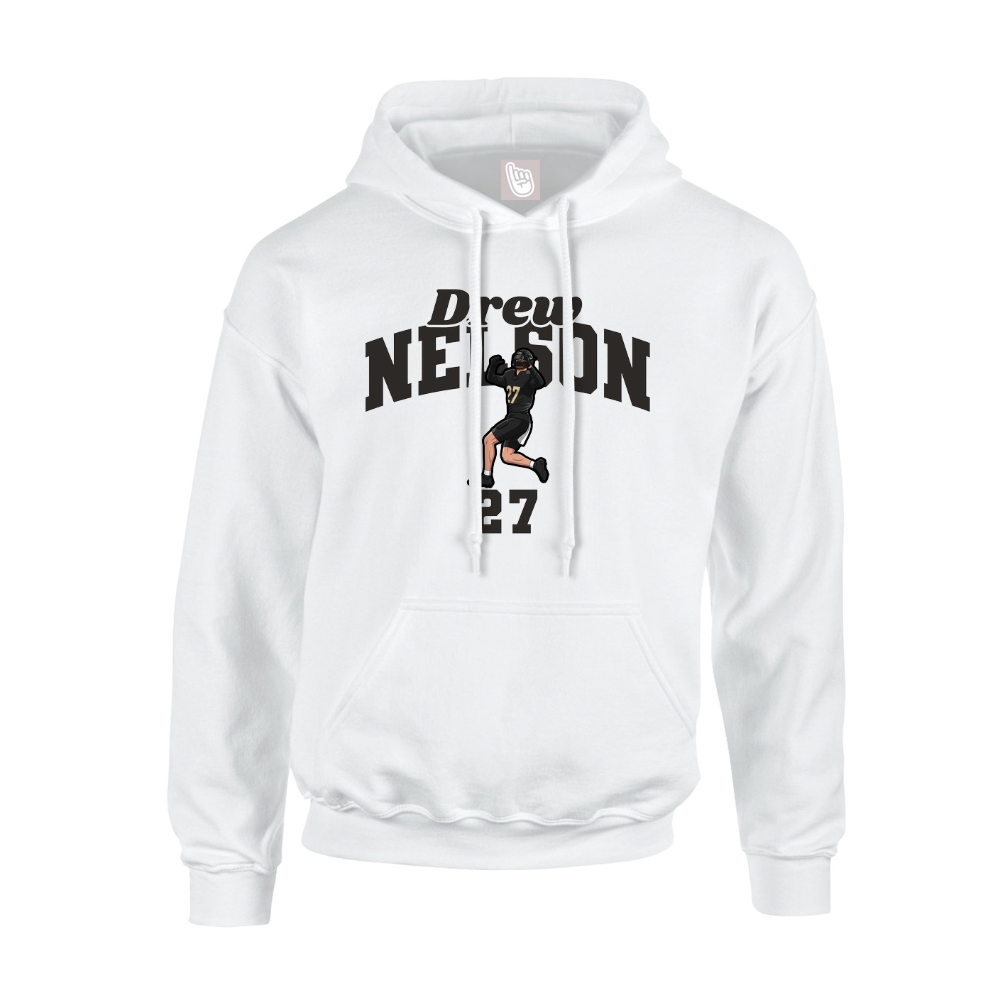 Youth Hoodie — Signature Arch in White