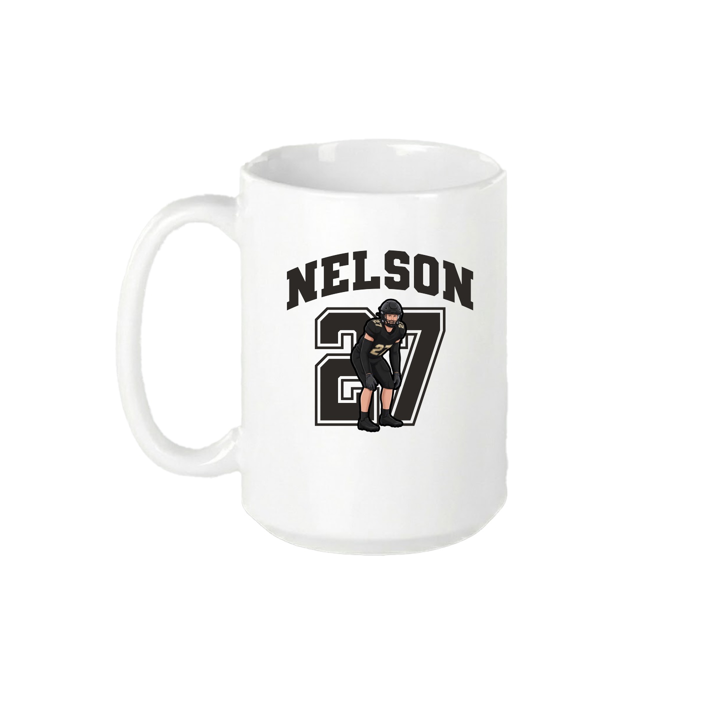 15oz Coffee Mug — Number in White