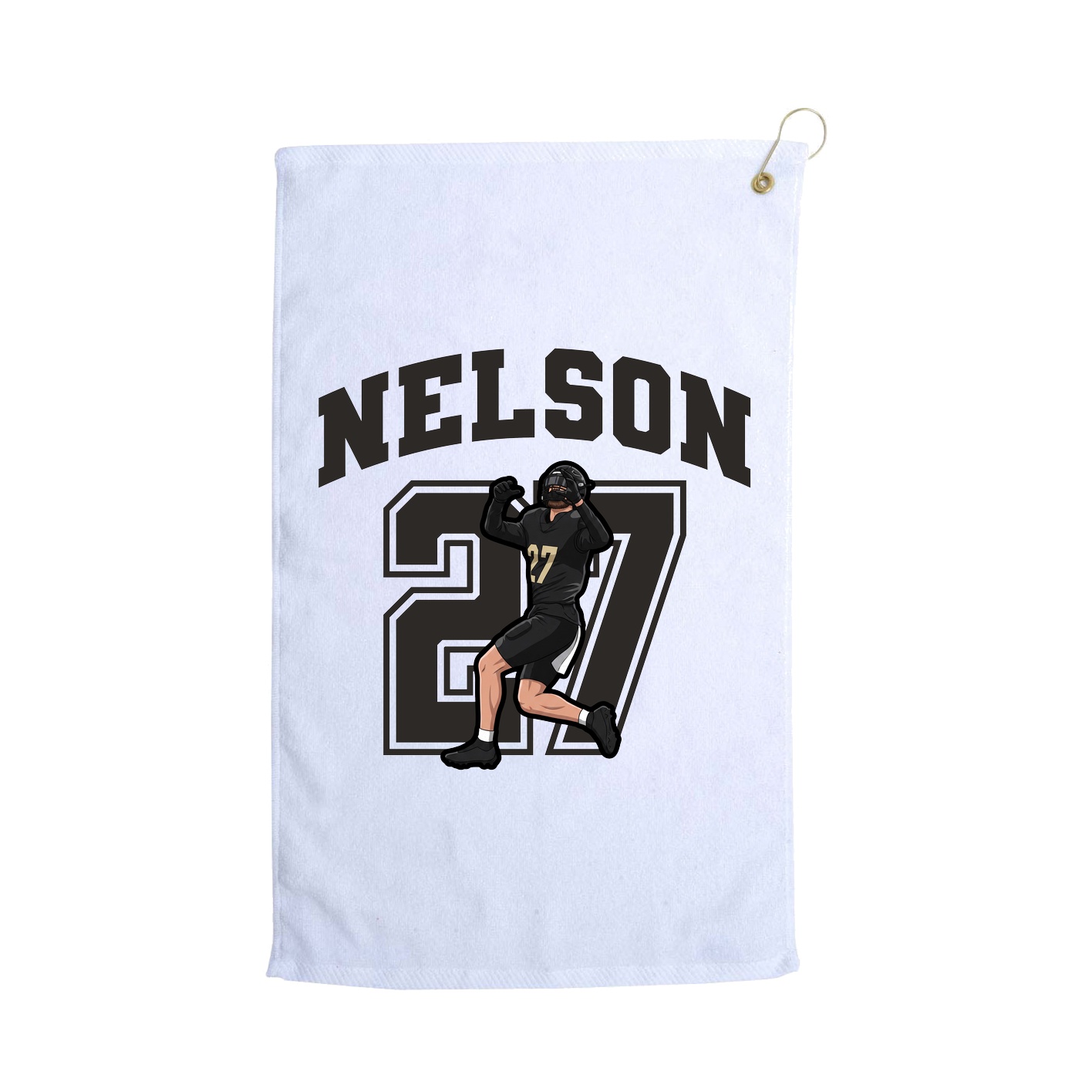 Golf Towel — Number in White