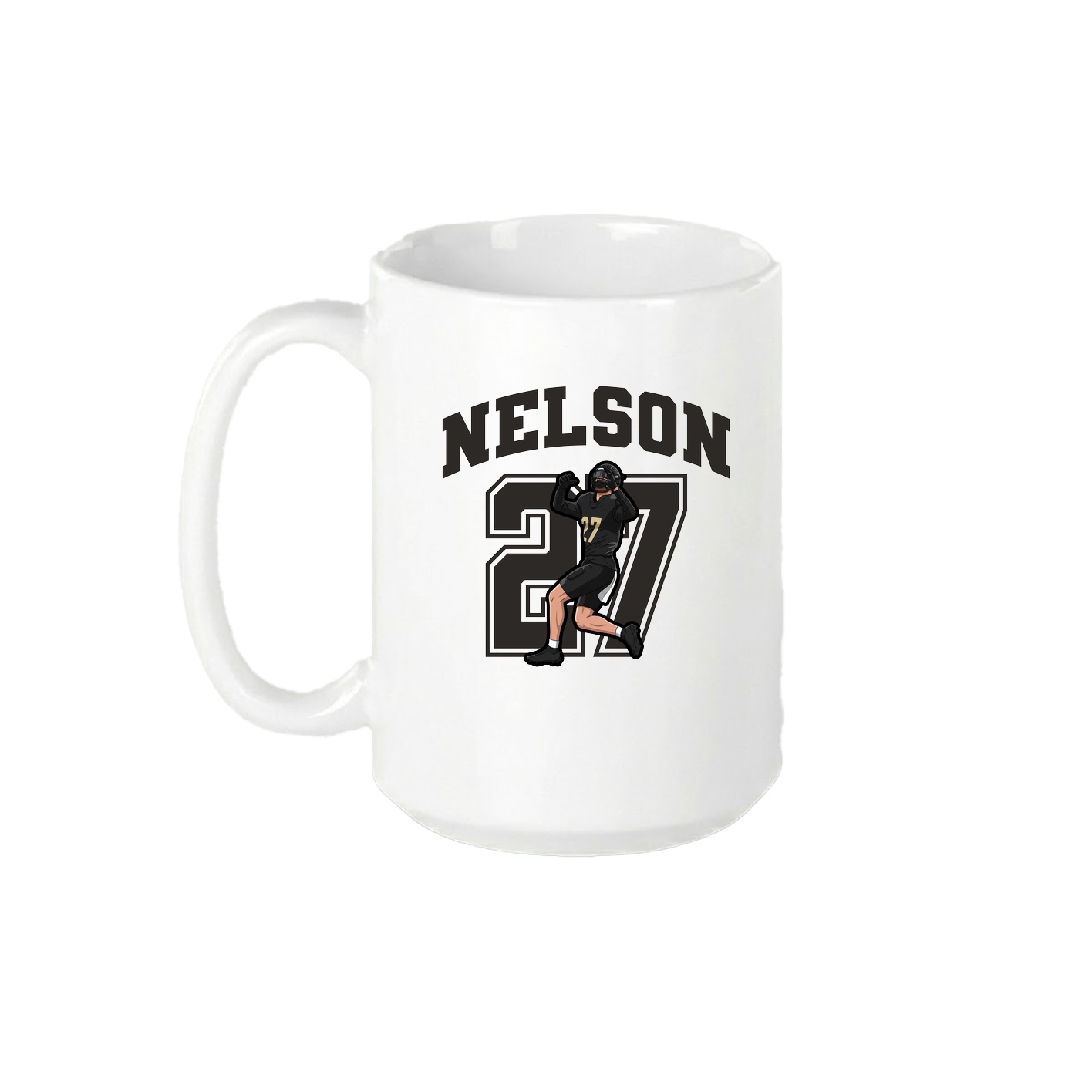 15oz Coffee Mug — Number in White