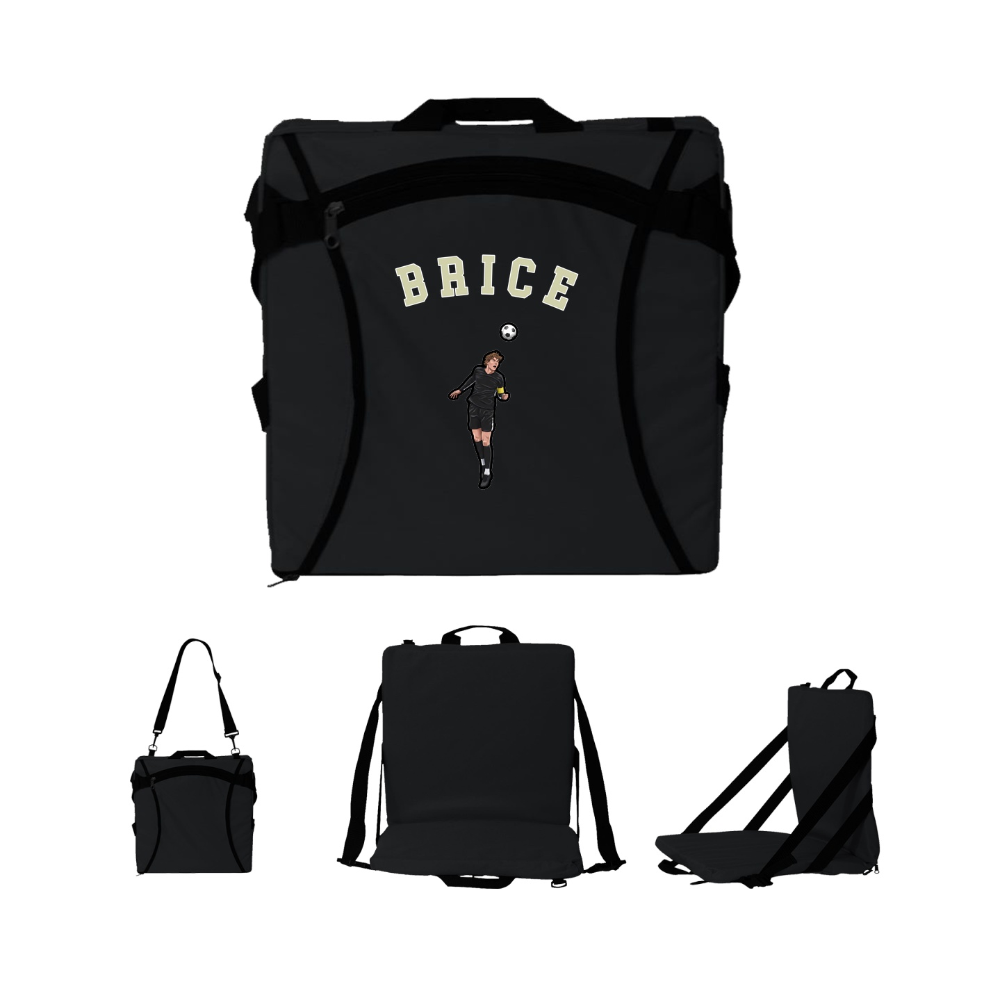 Folding Stadium Seat — Shirsey Arch in Black