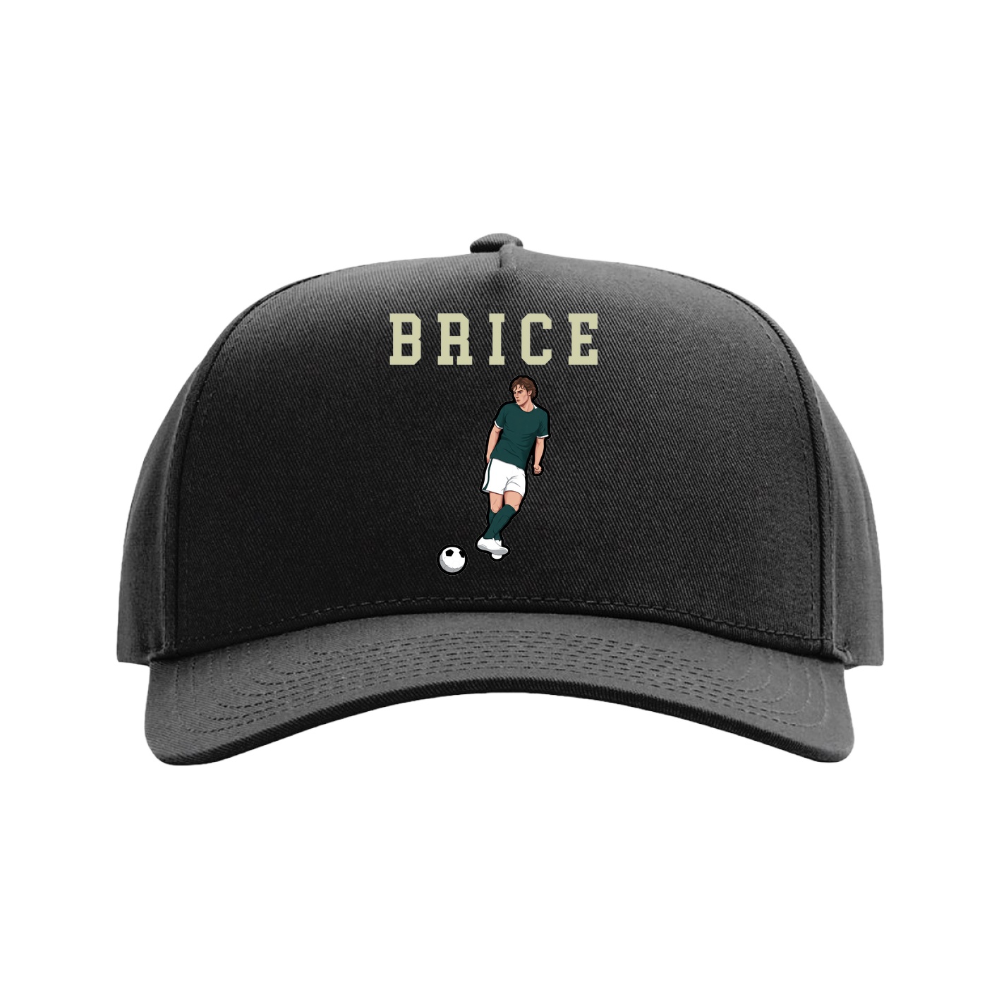 Full Fabric Five-Panel Champ Cap — Shirsey in Black