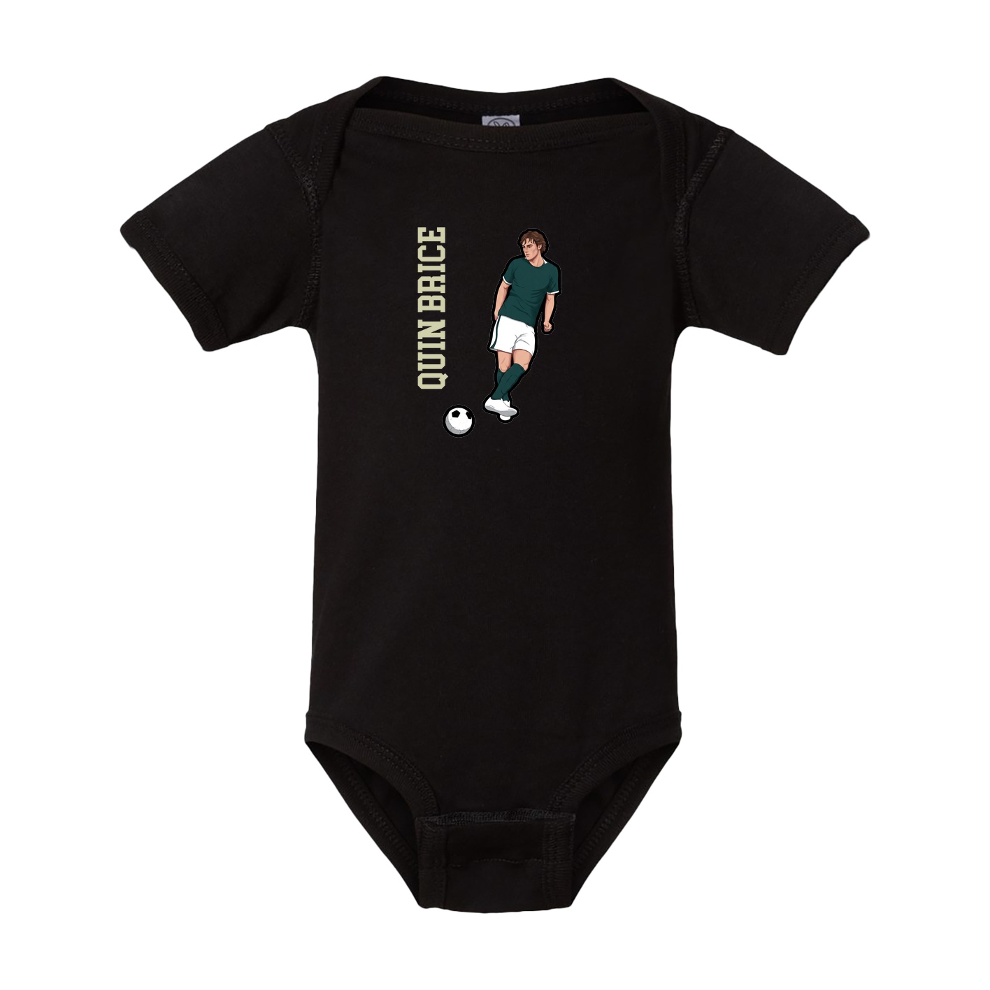 Baby Onesie — Name Vertical in Black