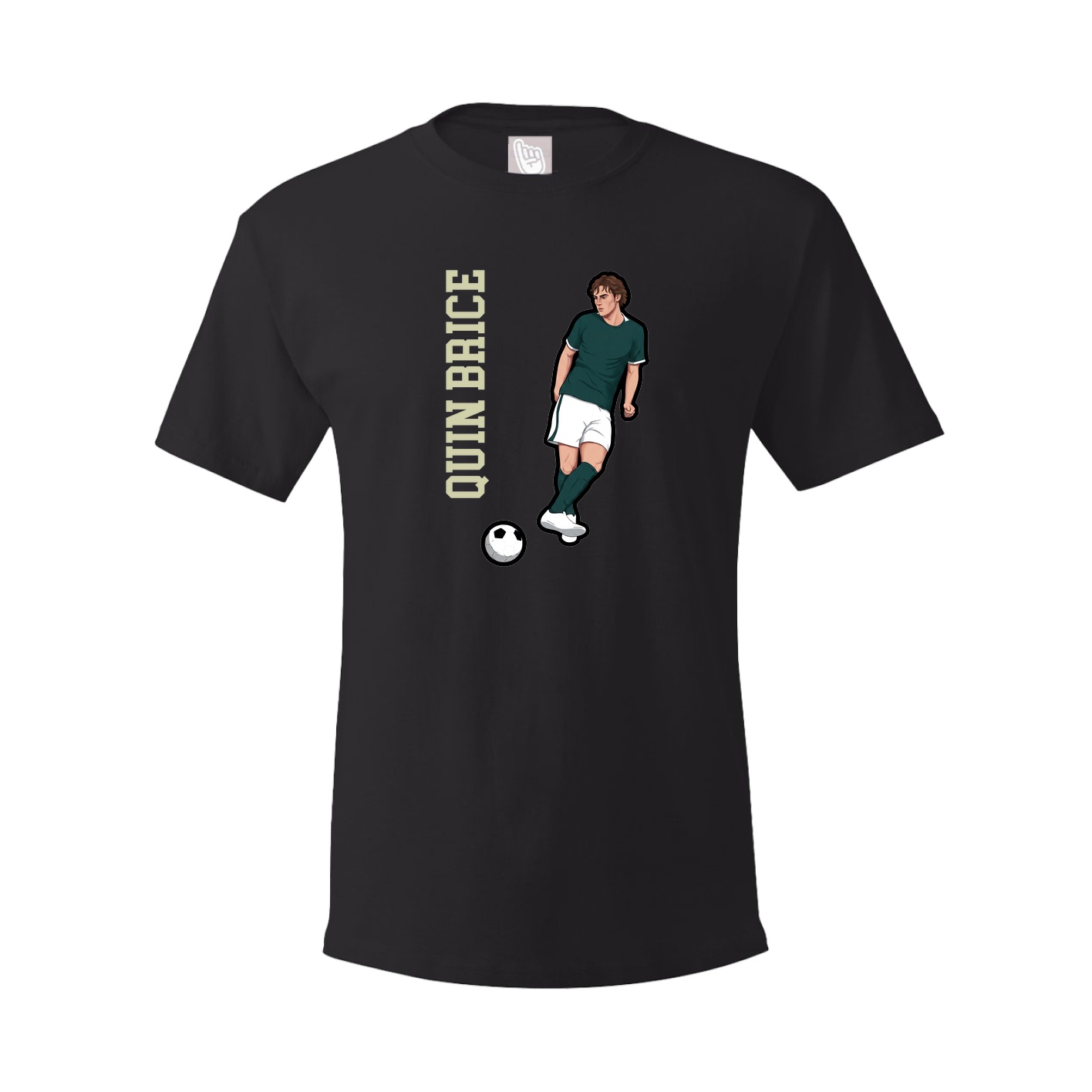 Youth Tee — Name Vertical in Black