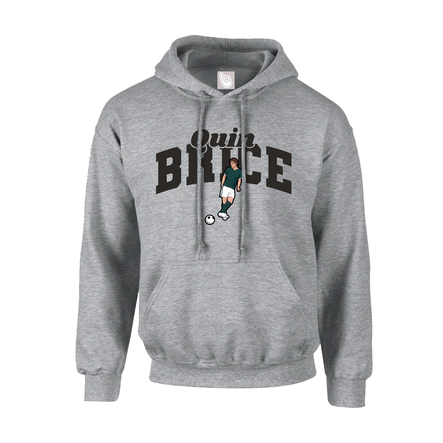 Youth Hoodie — Signature Arch in Grey