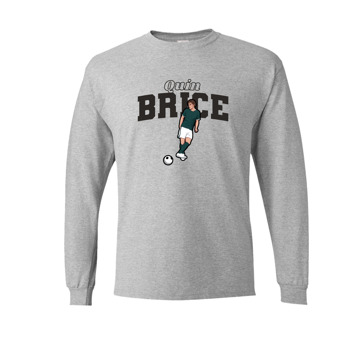 Long Sleeve Tee — Name Arch in Grey