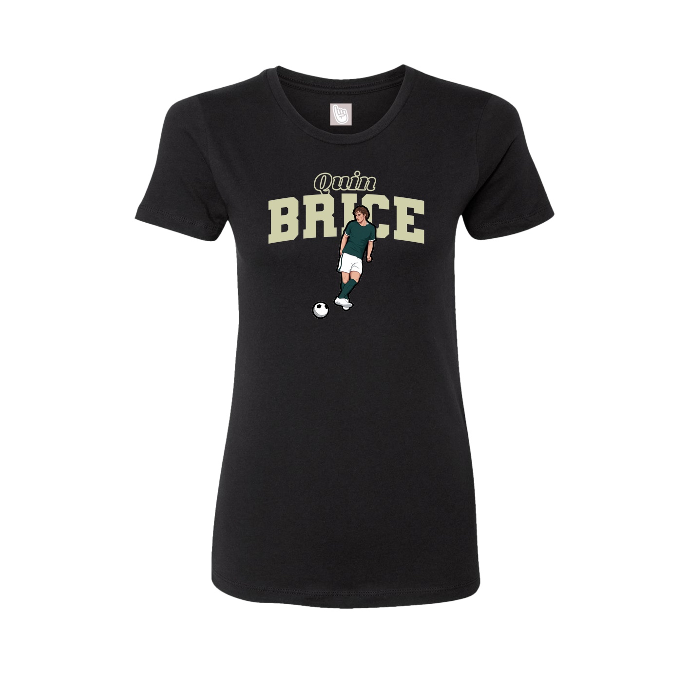 Fitted Women's Tee — Name Arch in Black