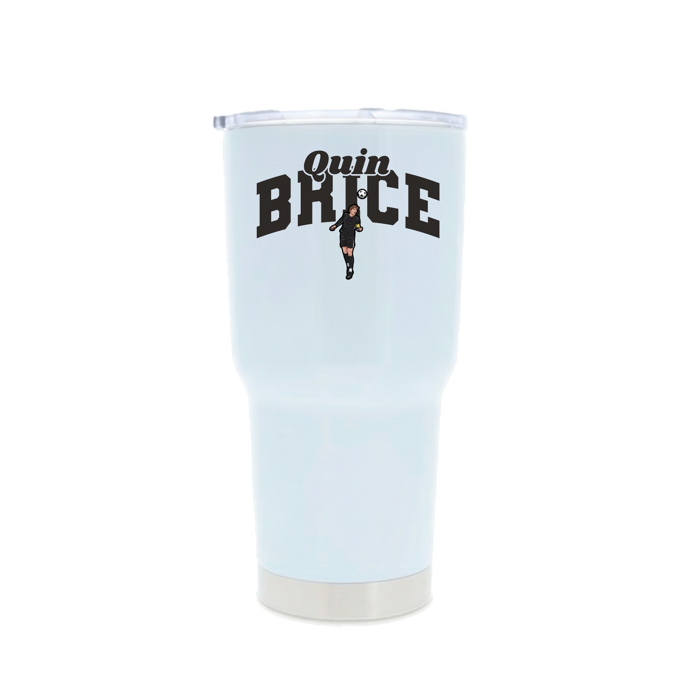 30oz Stainless Steel Tumbler — Signature Arch in White