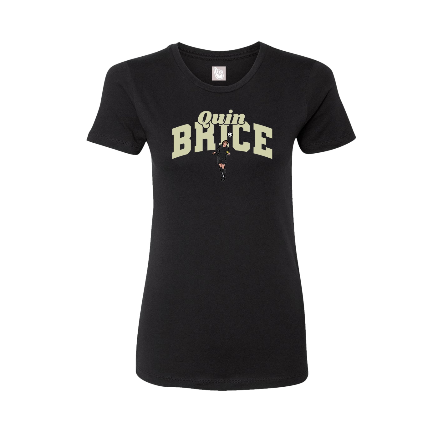 Fitted Women's Tee — Signature Arch in Black