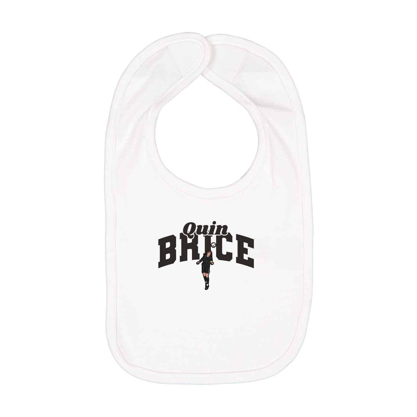 Infant Bib — Signature Arch in White