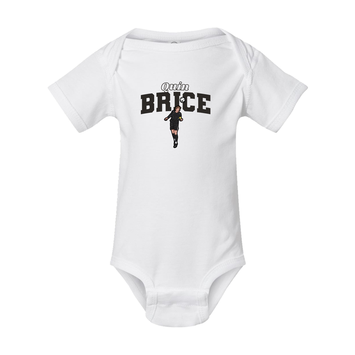 Baby Onesie — Name Arch in White
