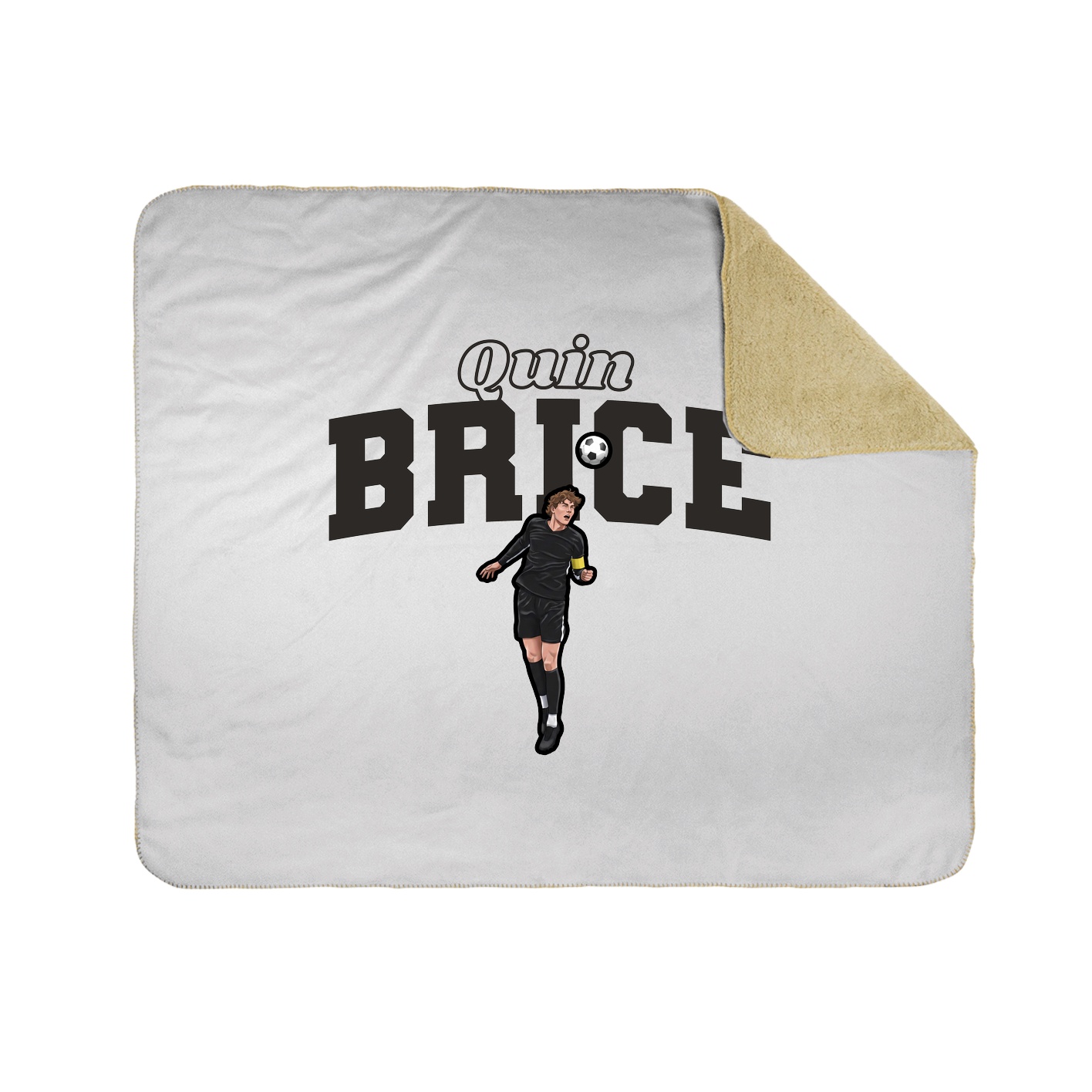 Throw Blanket — Name Arch in White