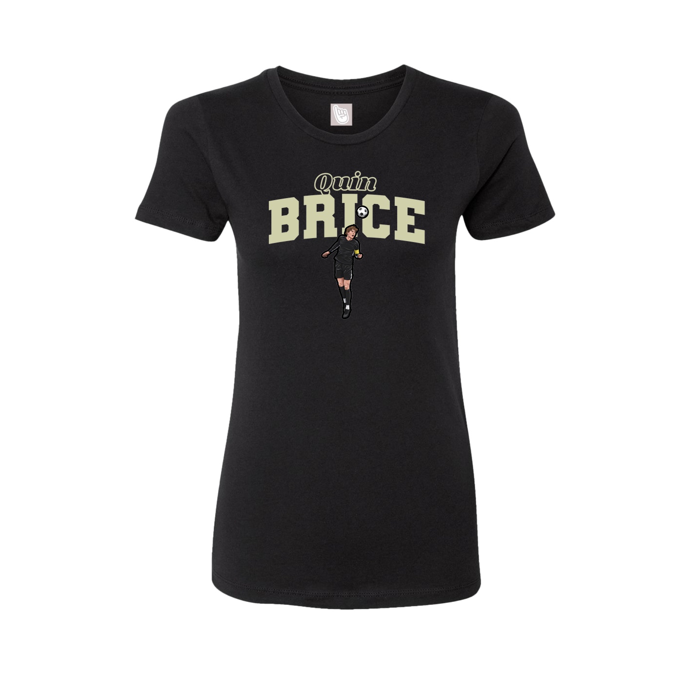 Fitted Women's Tee — Name Arch in Black