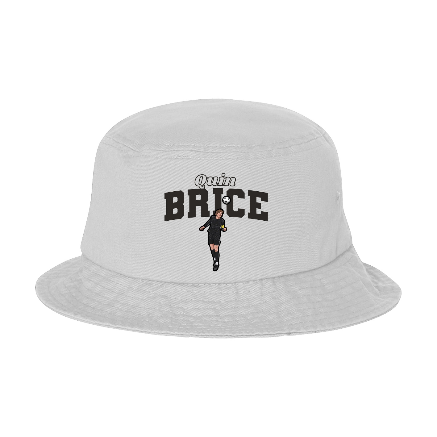 Bucket Cap — Name Arch in White
