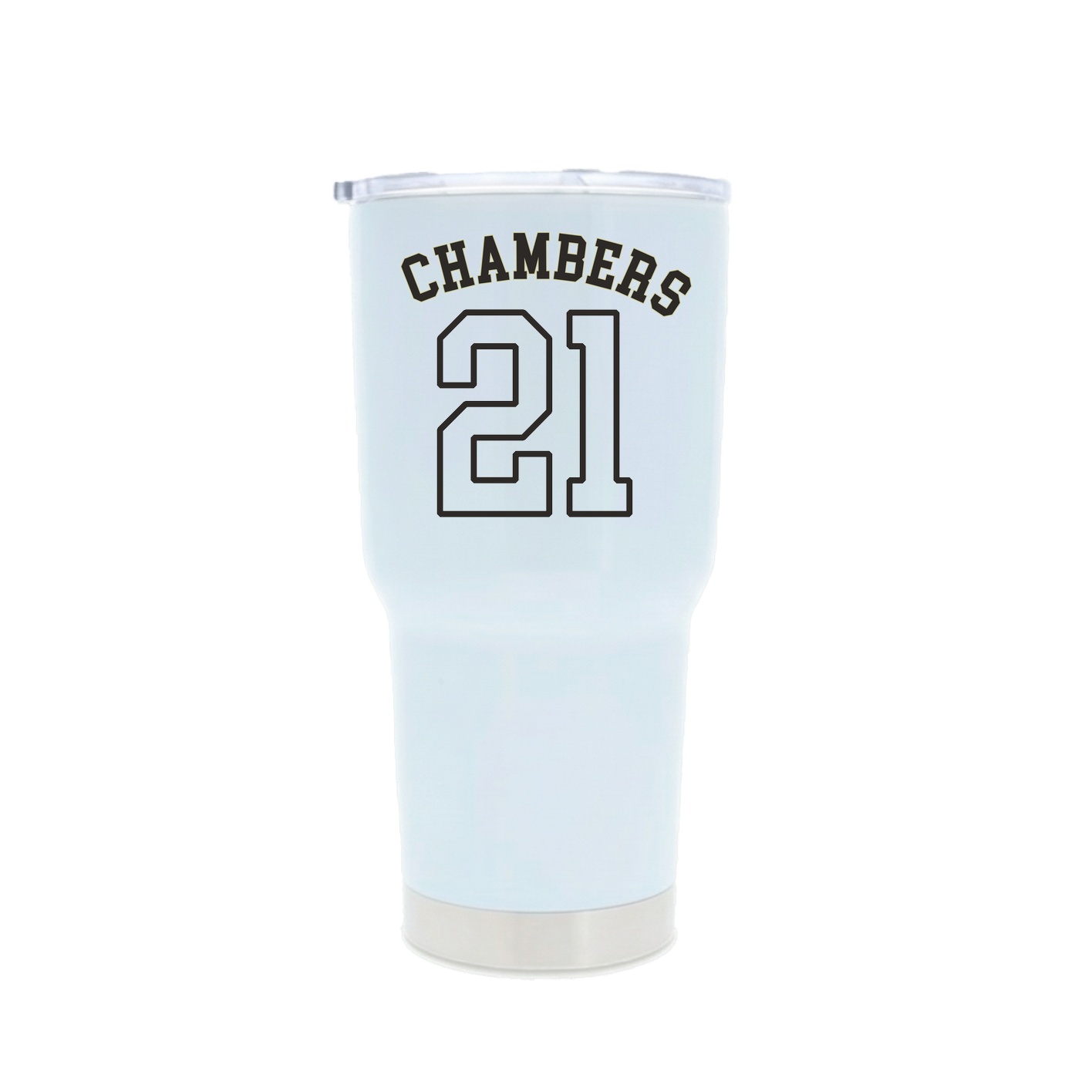 30oz Stainless Steel Tumbler — Shirsey Arch in White