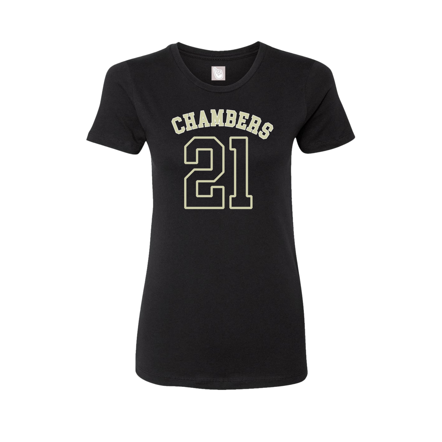 Fitted Women's Tee — Shirsey Arch in Black