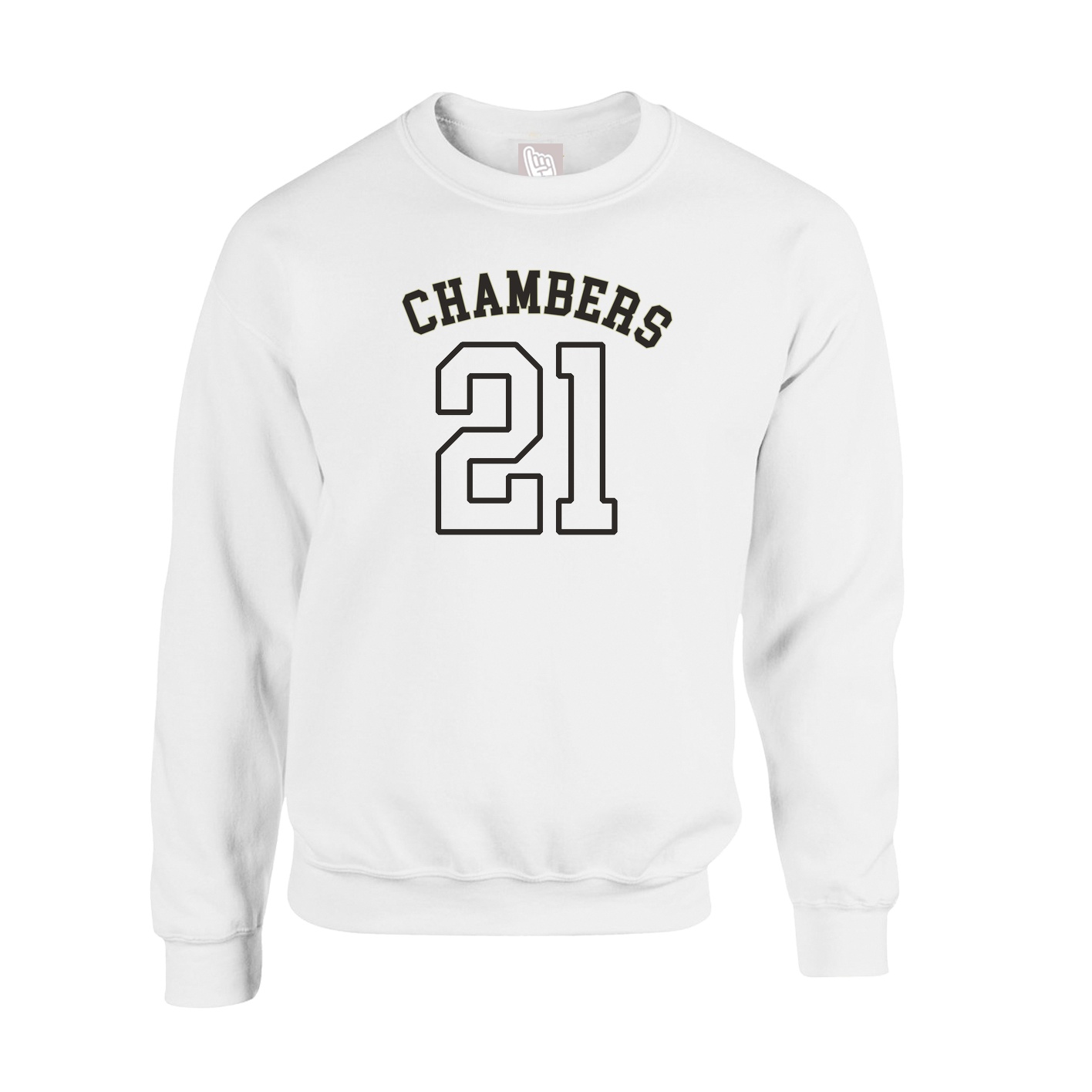 Fleece Crew — Shirsey Arch in White
