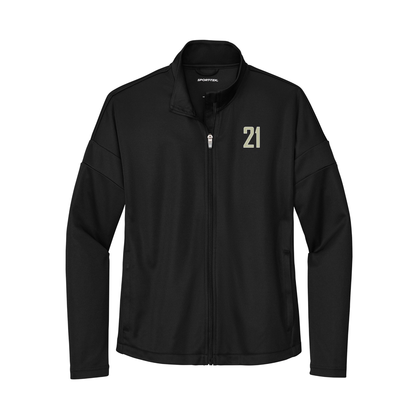 Womens Team Travel Full-Zip Jacket — Front Shirsy in Black