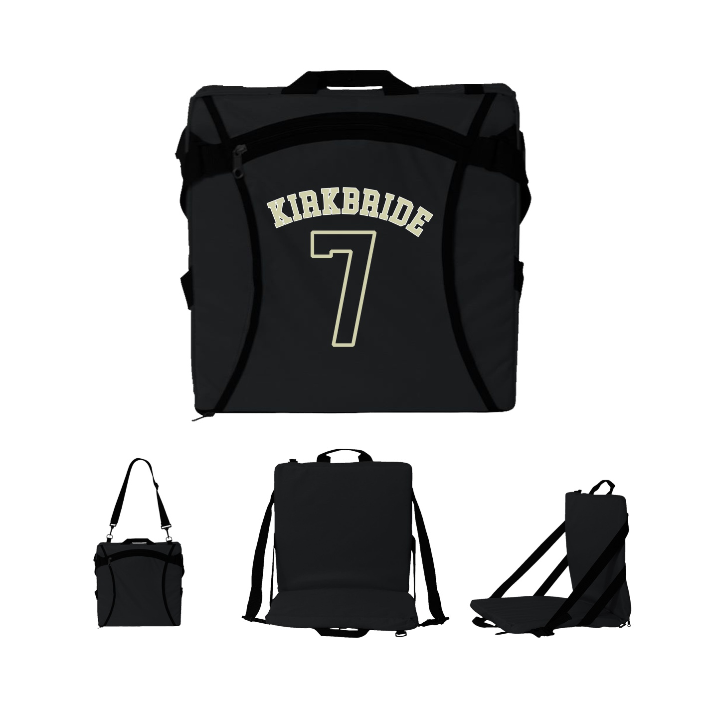 Folding Stadium Seat — Shirsey Arch in Black