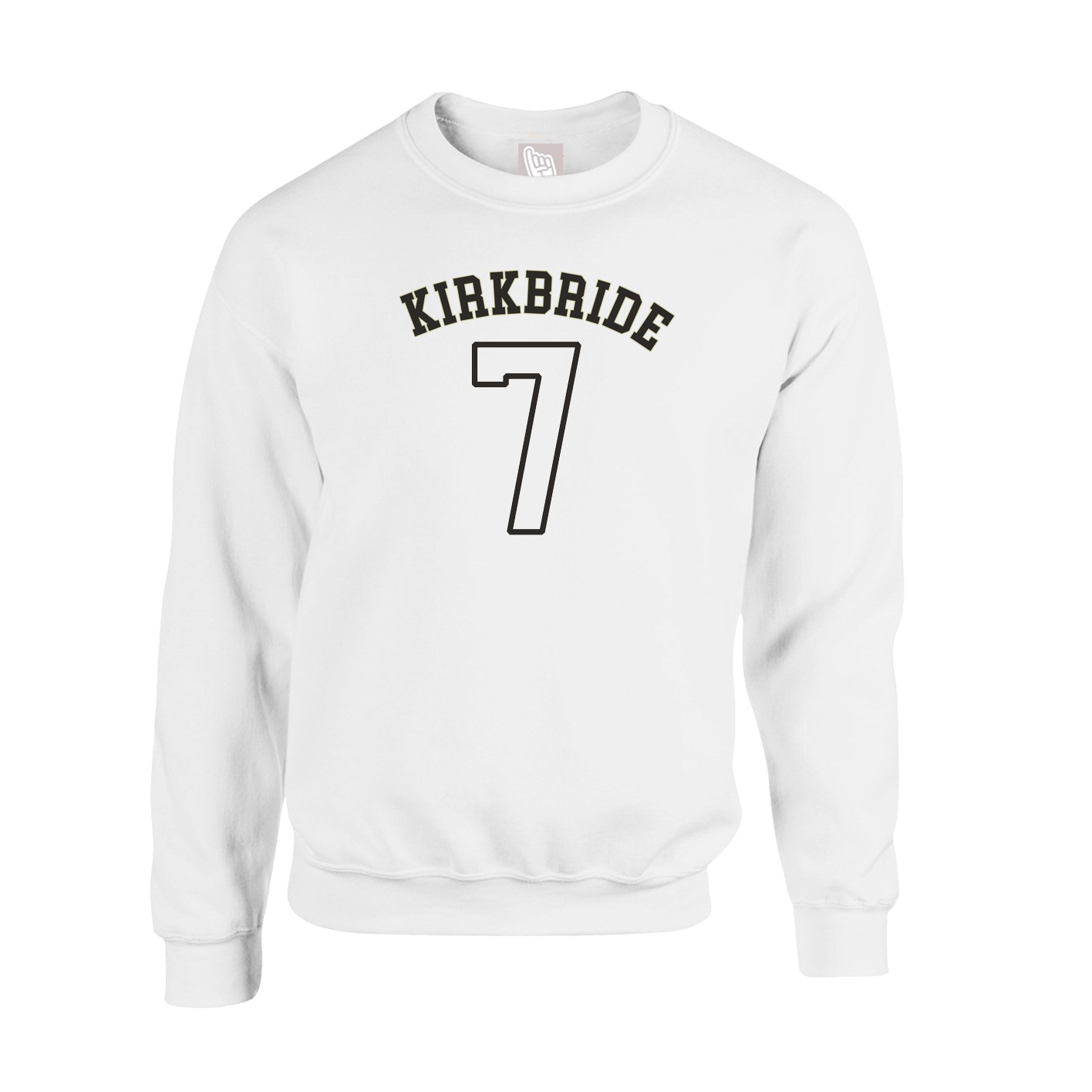 Fleece Crew — Shirsey Arch in White