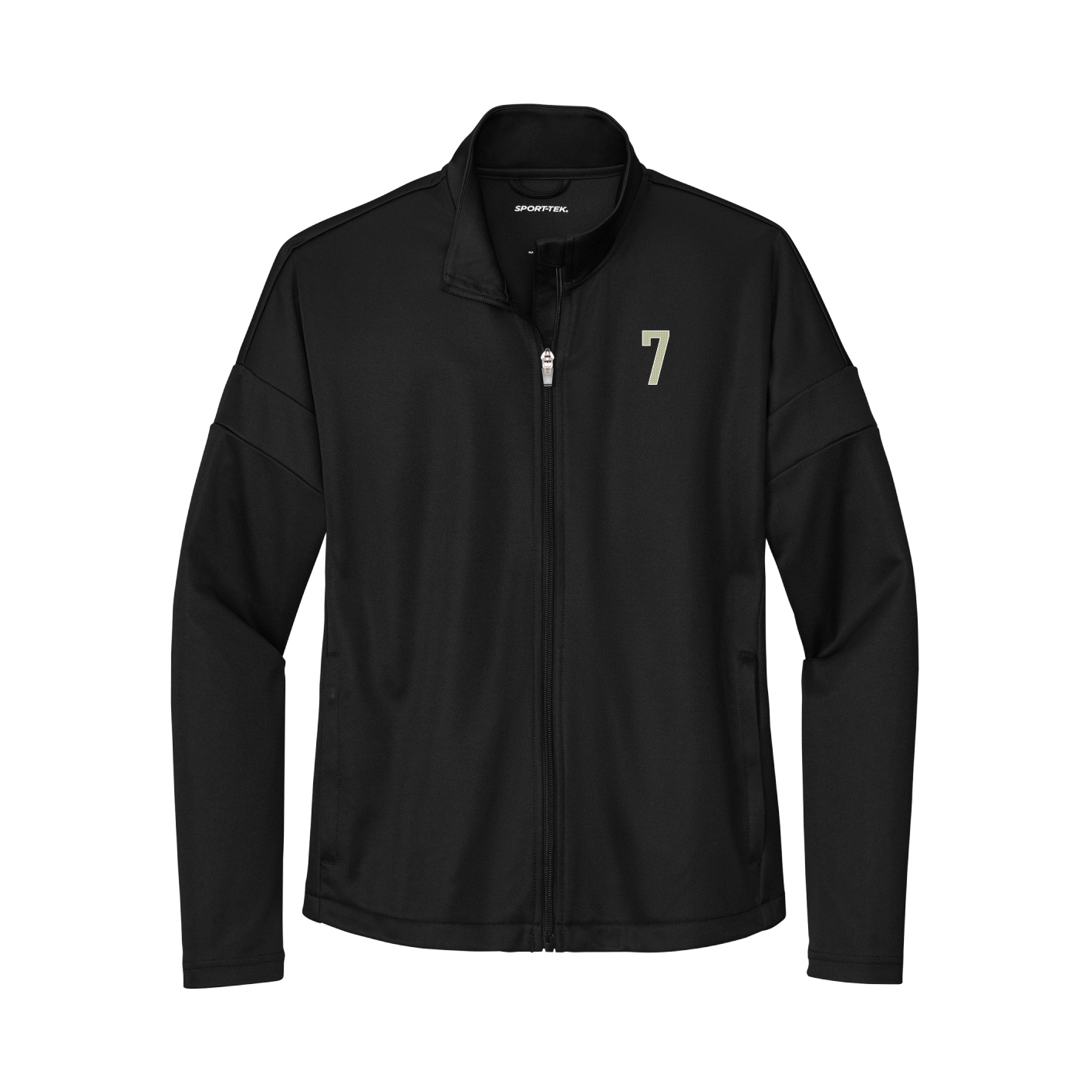 Womens Team Travel Full-Zip Jacket — Front Shirsy in Black