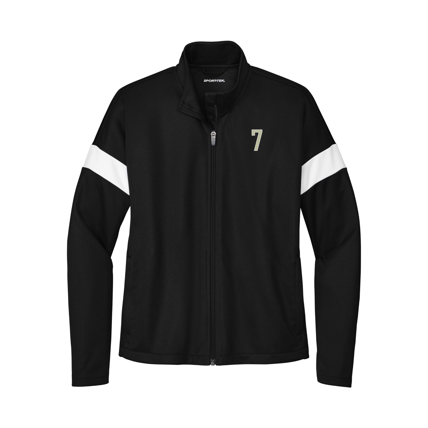 Womens Team Travel Full-Zip Jacket — Front Shirsy in Black/White