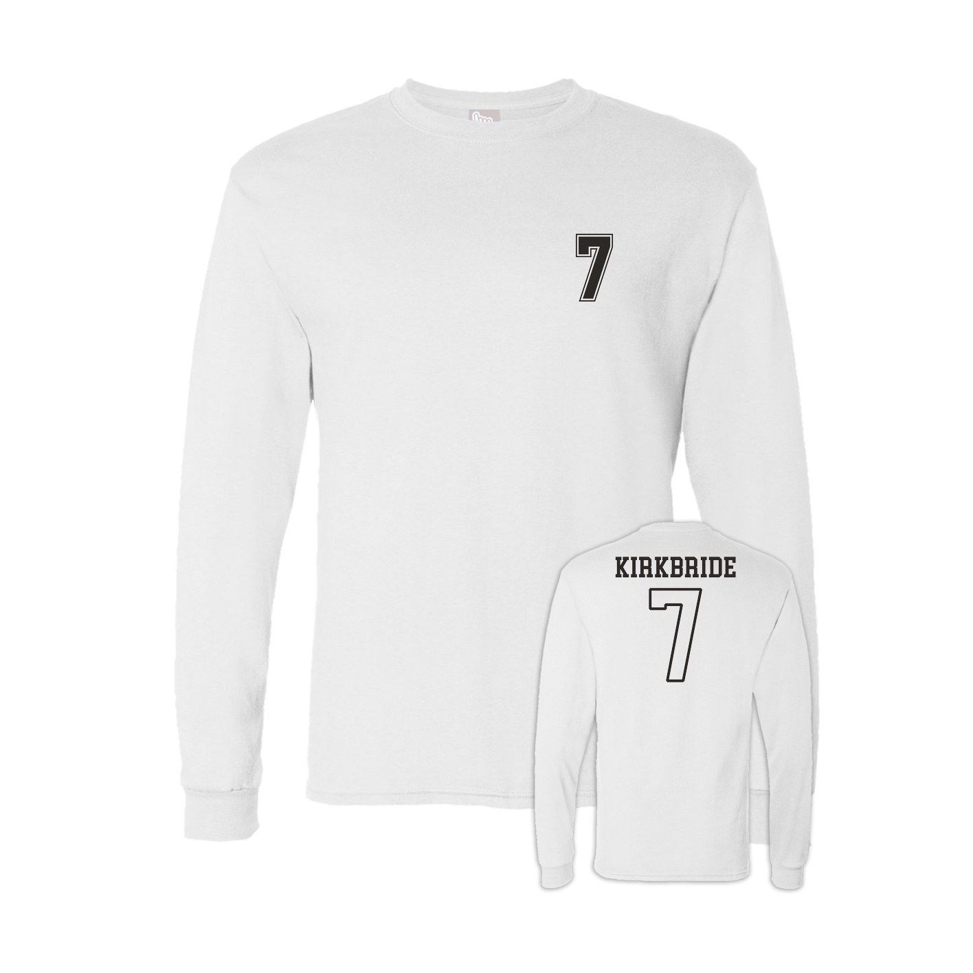 Long Sleeve Tee — Chest Back in White