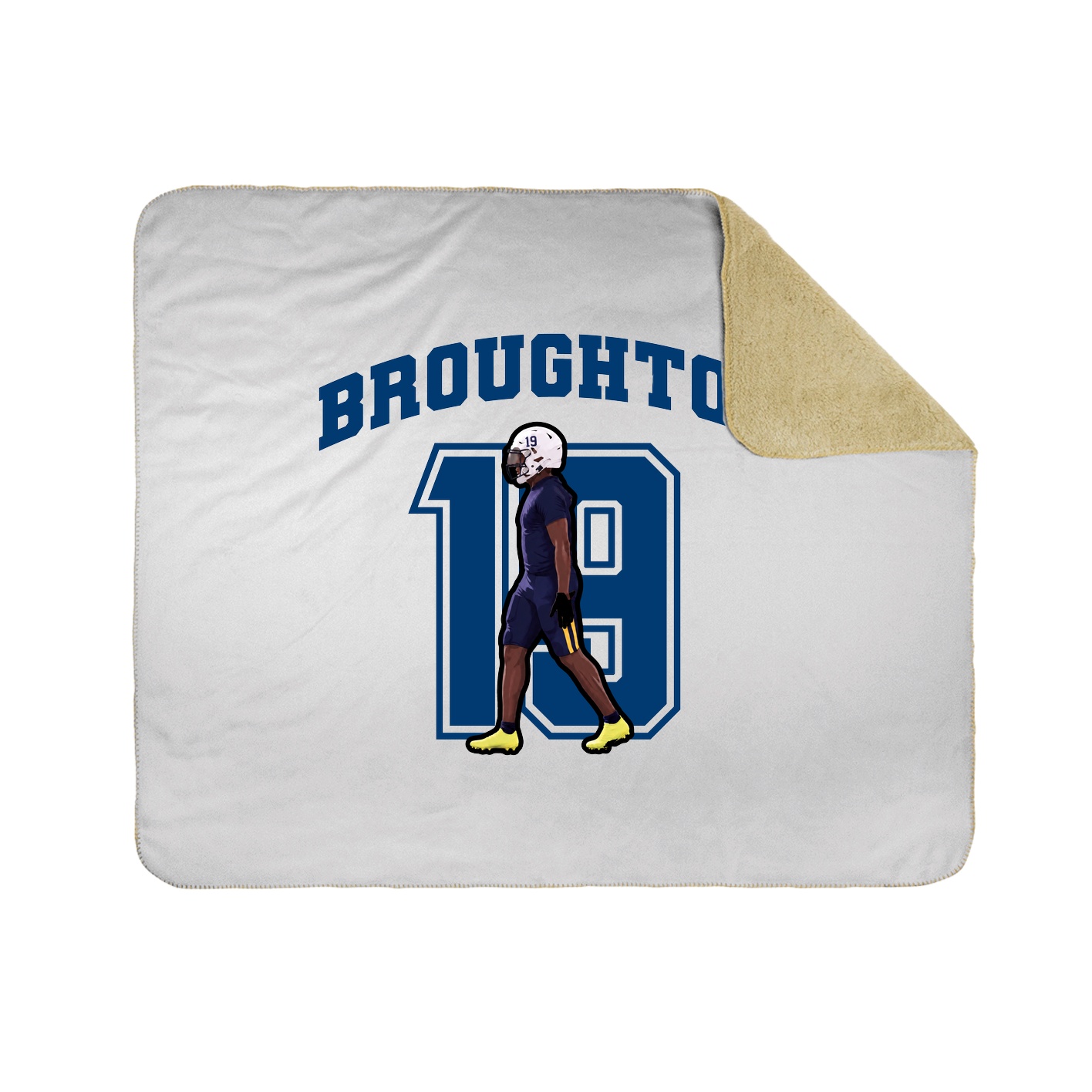 Throw Blanket — Number in White
