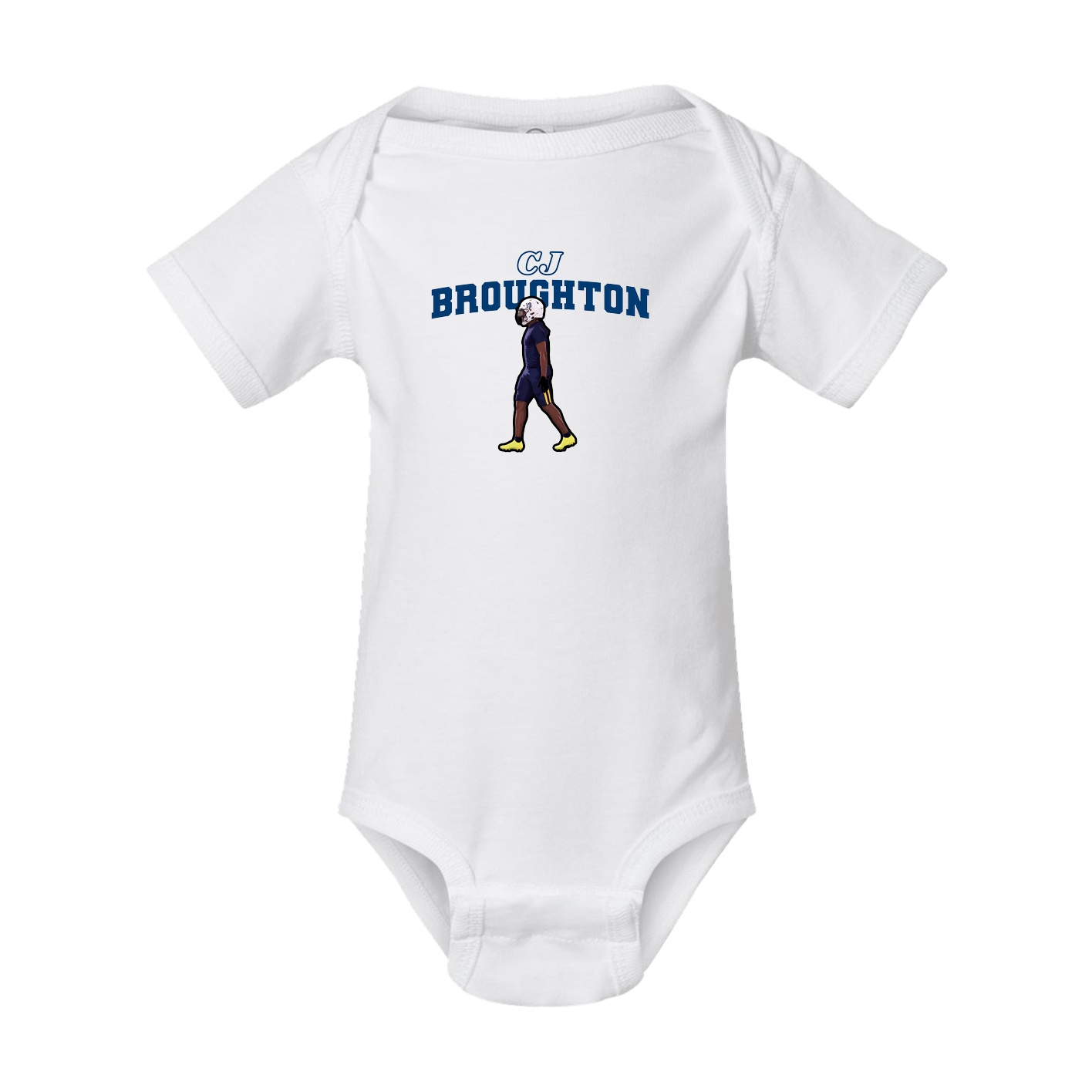 Baby Onesie — Name Arch in White