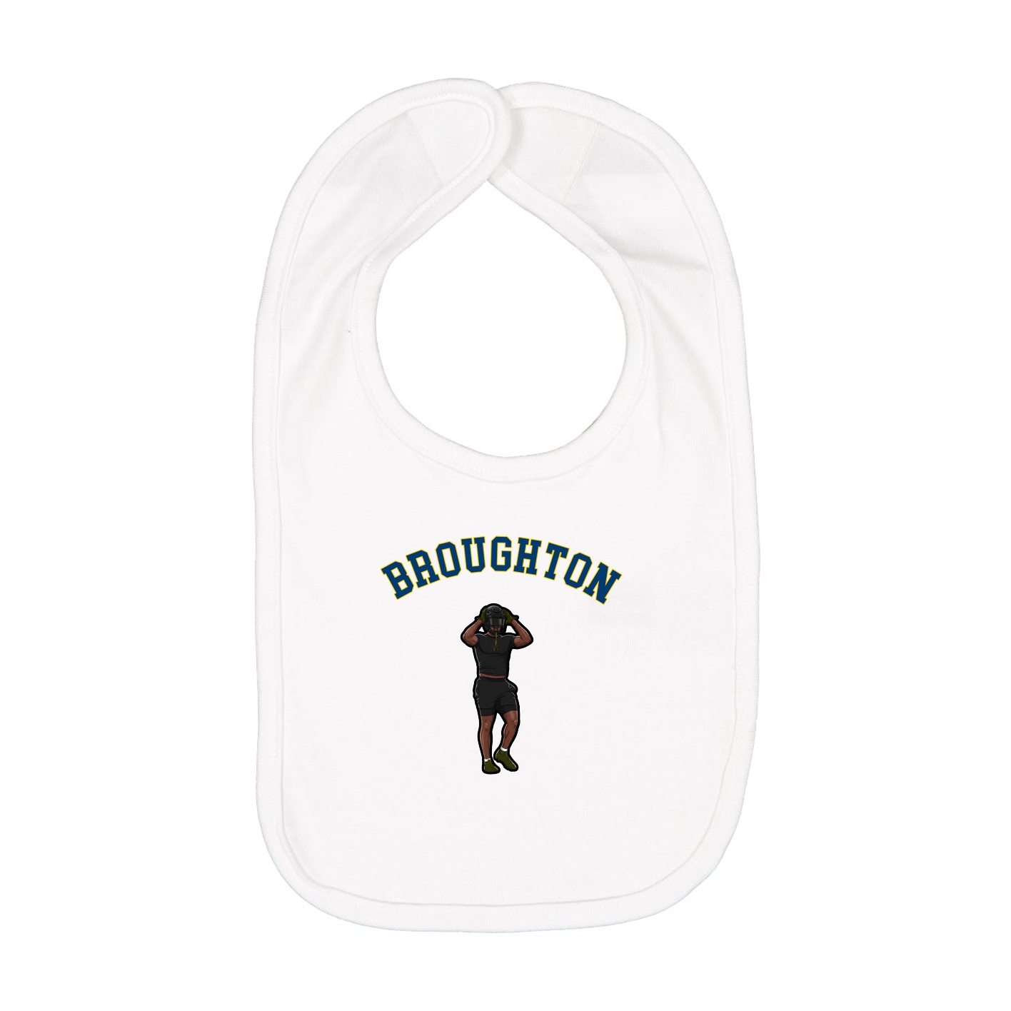 Infant Bib — Shirsey Arch in White