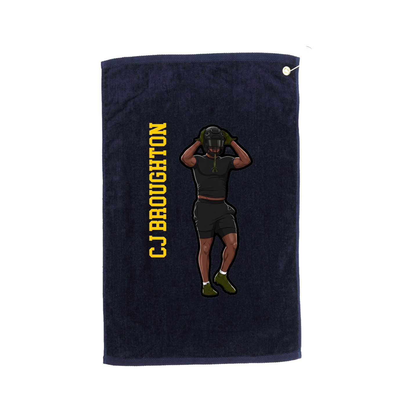 Golf Towel — Name Vertical in Navy