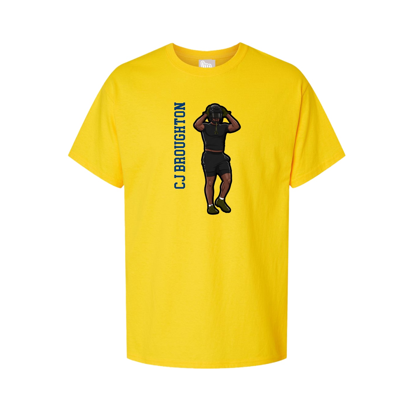 Youth Tee — Name Vertical in Gold
