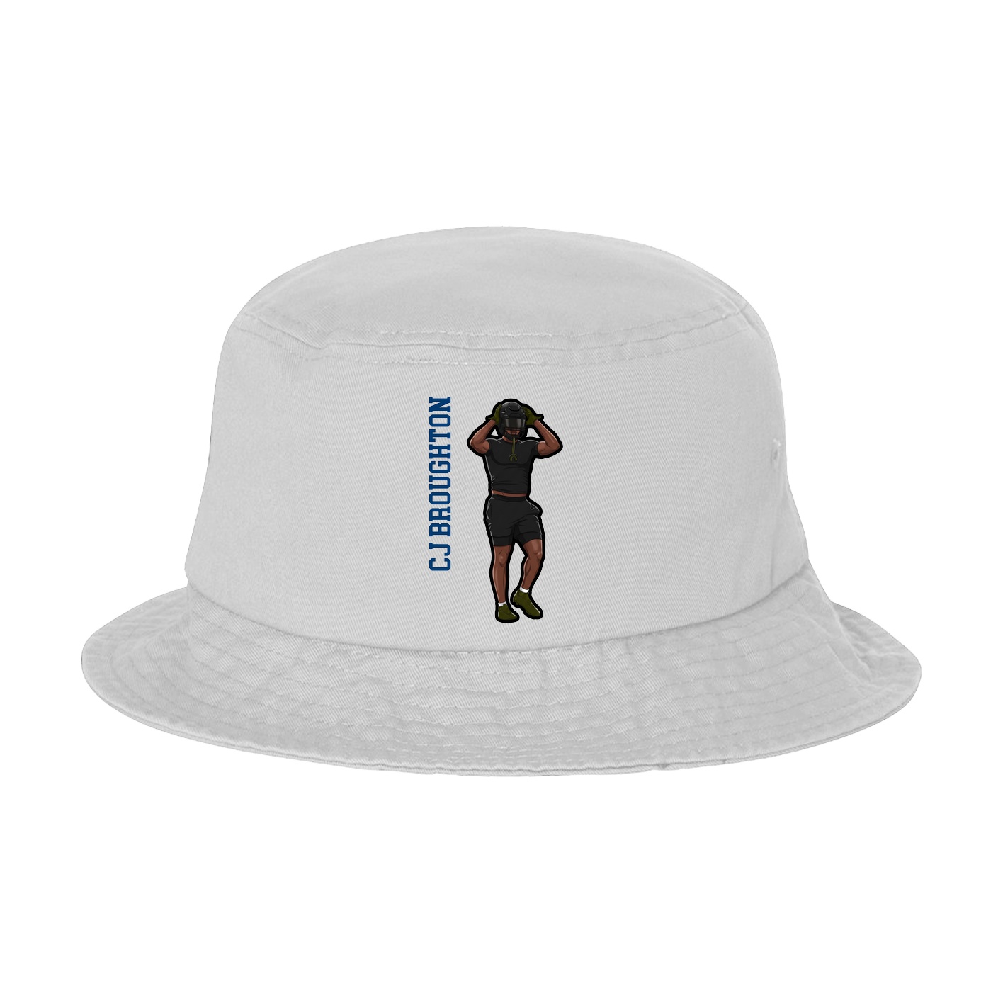 Bucket Cap — Name Vertical in White