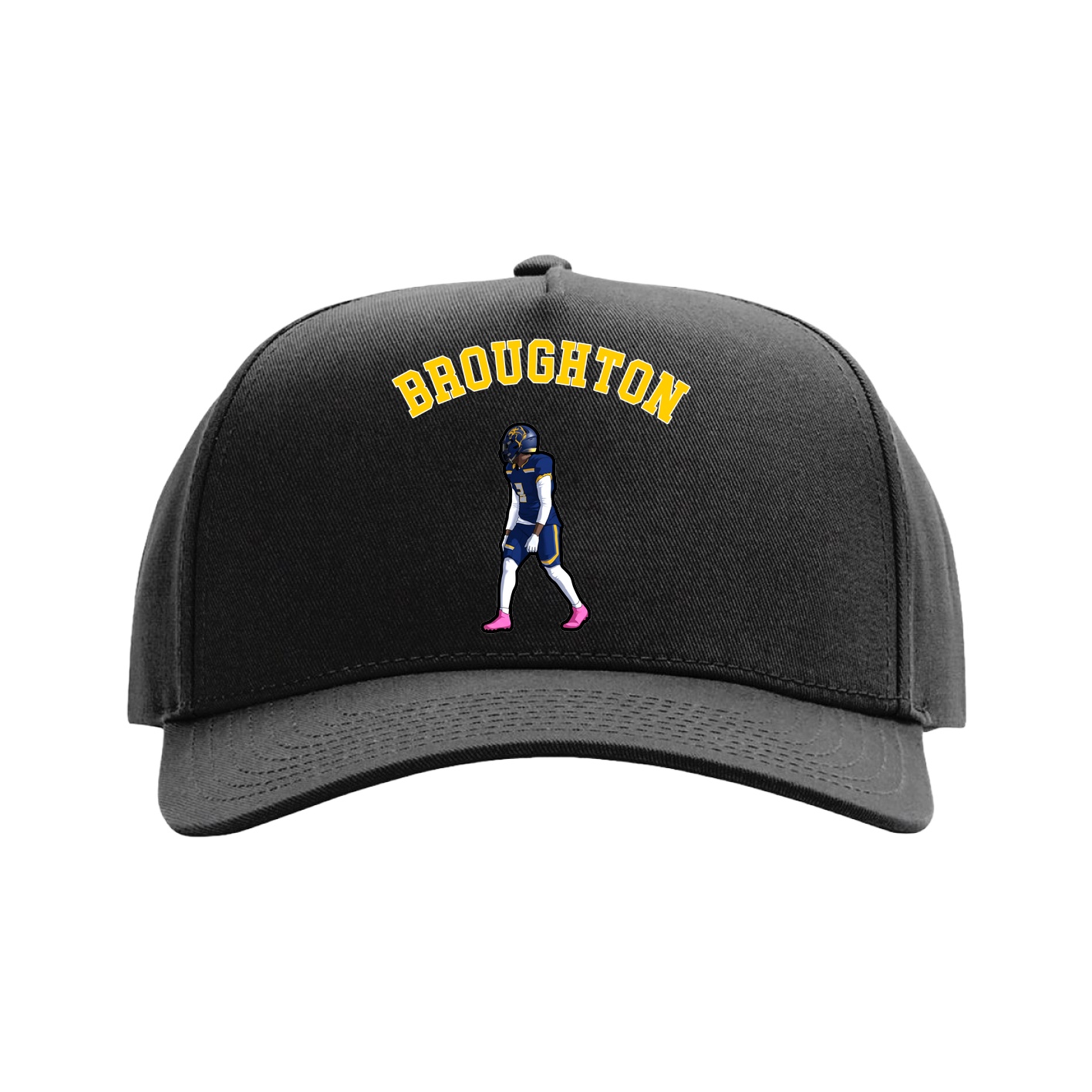 Full Fabric Five-Panel Champ Cap — Shirsey Arch in Black