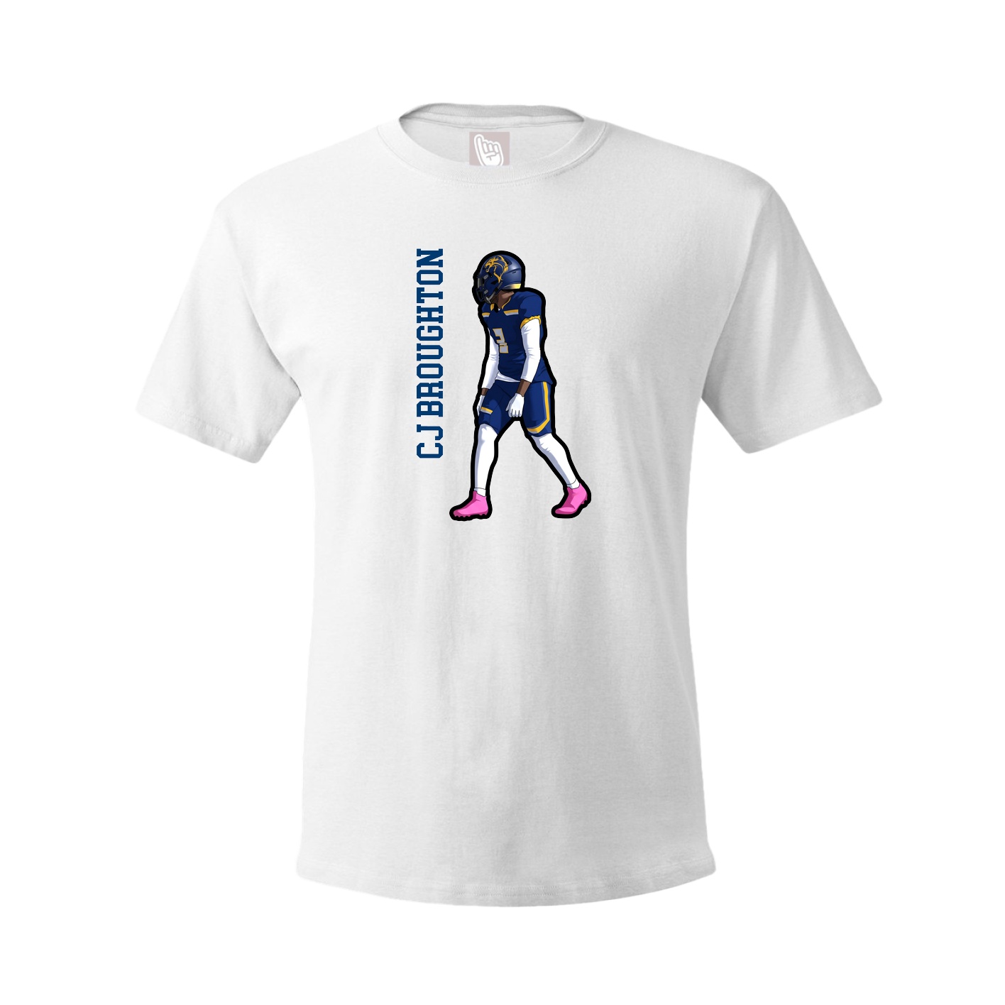 Youth Tee — Name Vertical in White