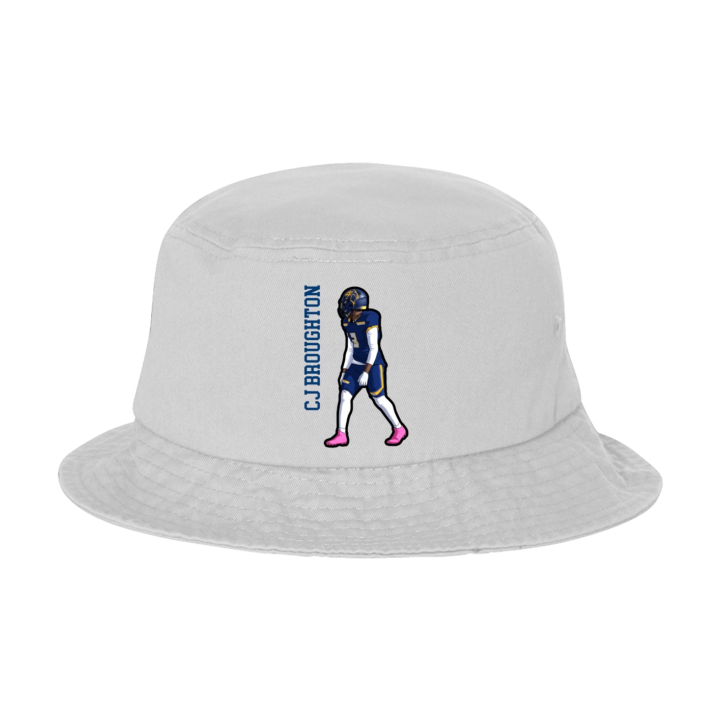 Bucket Cap — Name Vertical in White