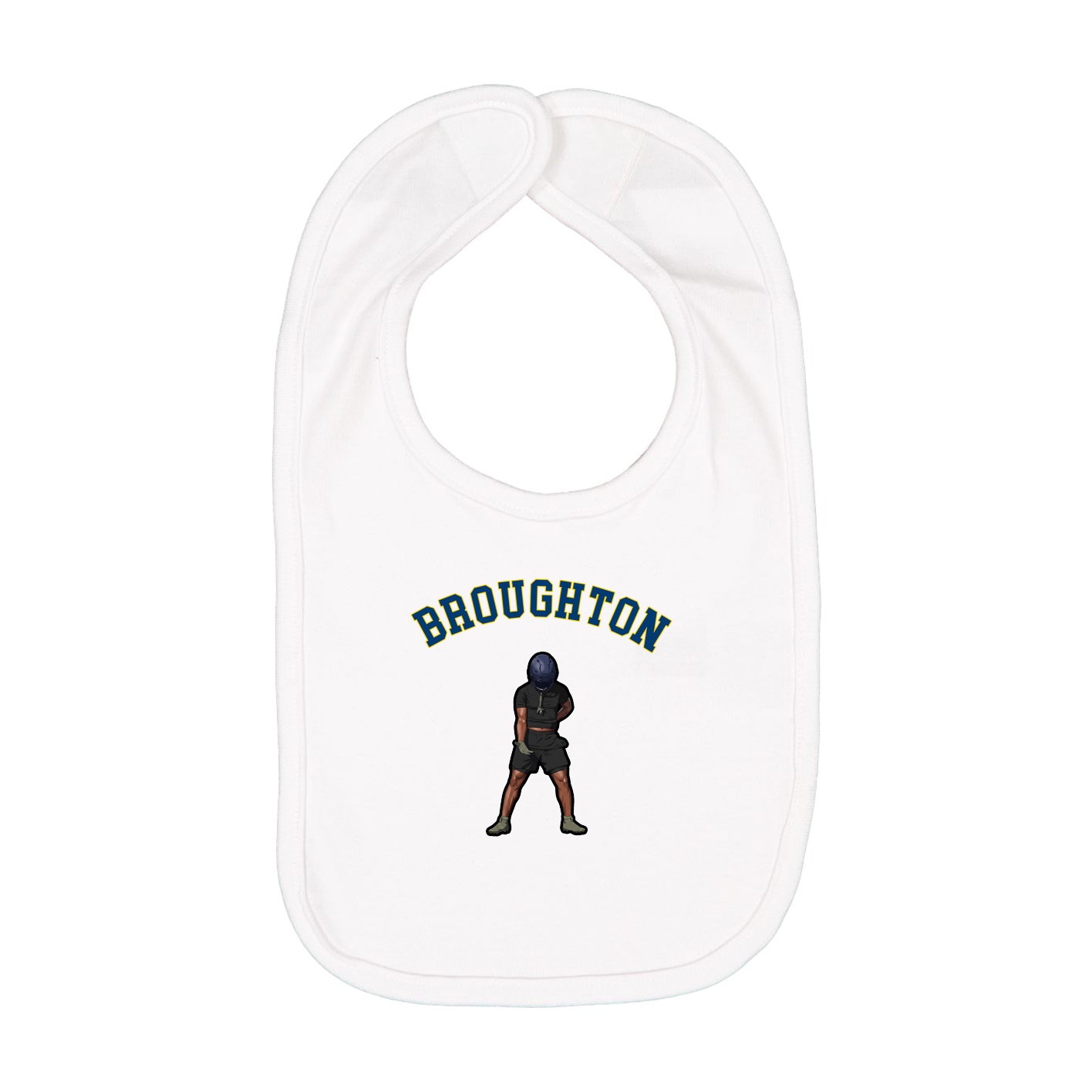Infant Bib — Shirsey Arch in White