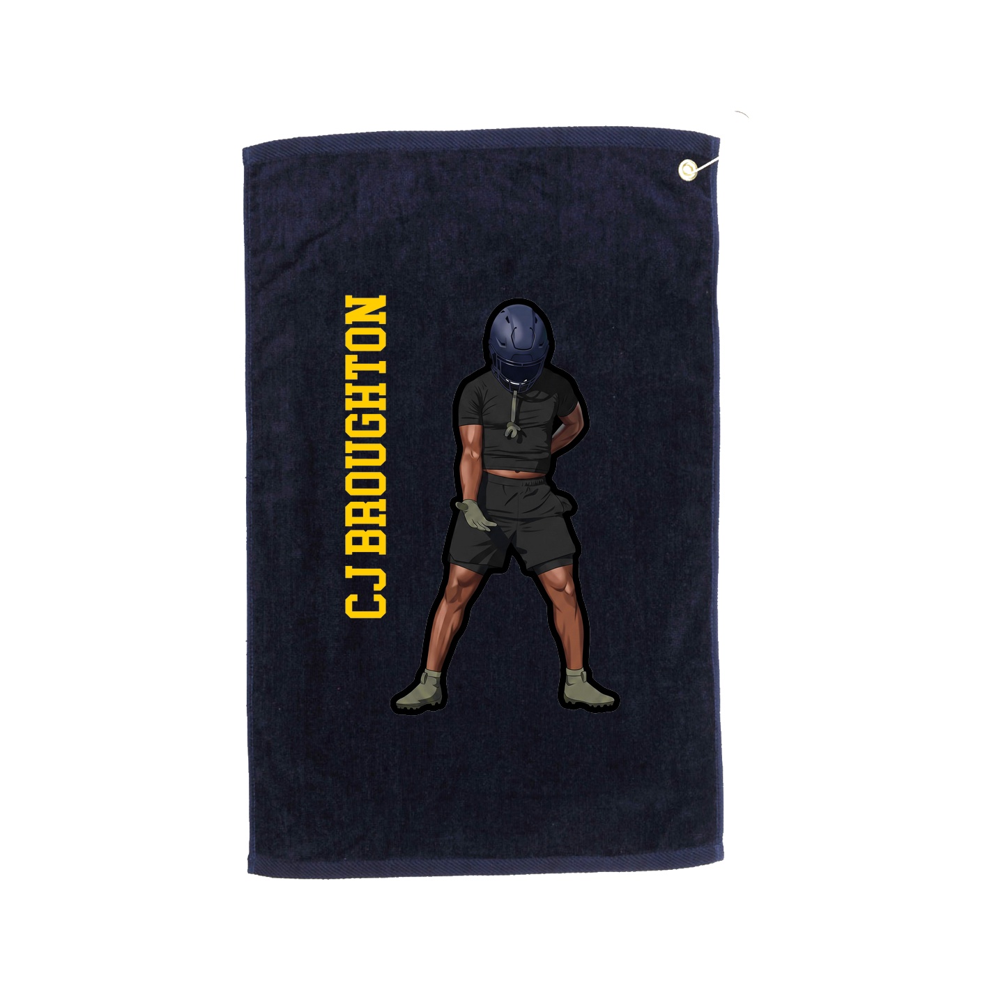 Golf Towel — Name Vertical in Navy