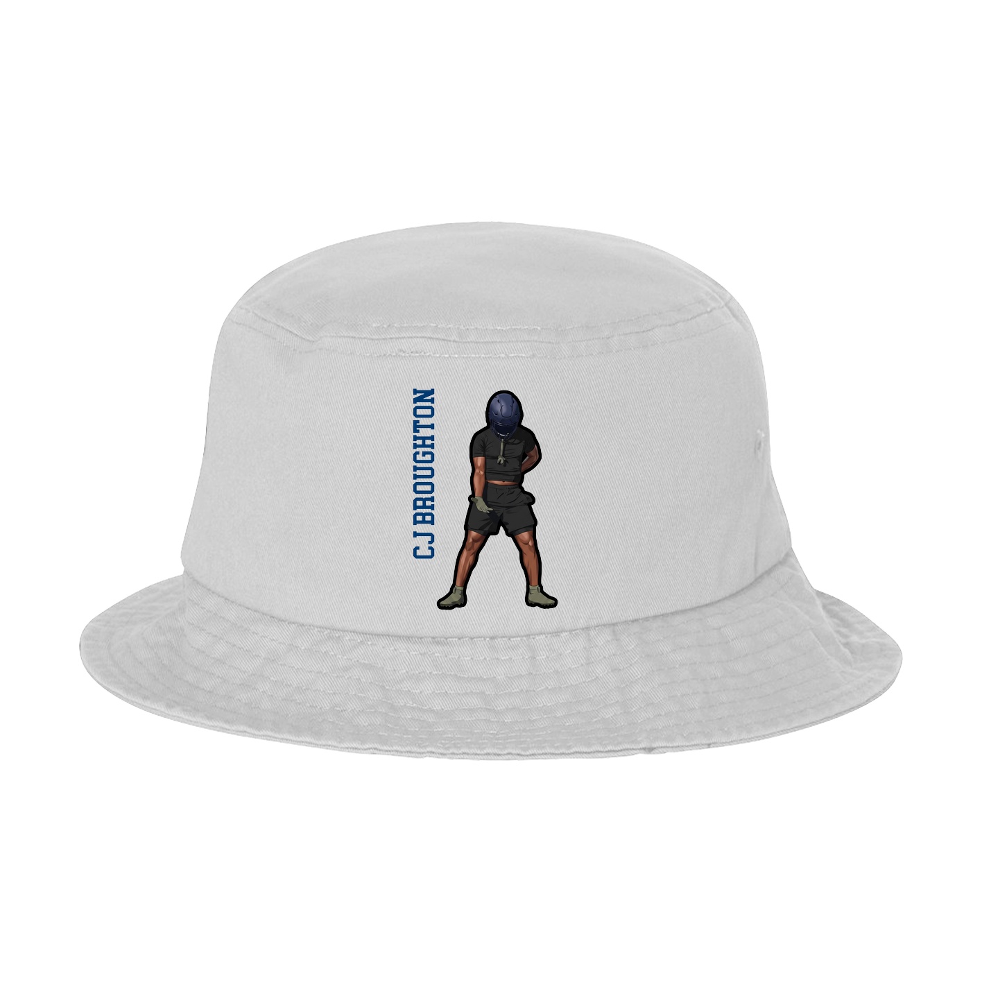 Bucket Cap — Name Vertical in White