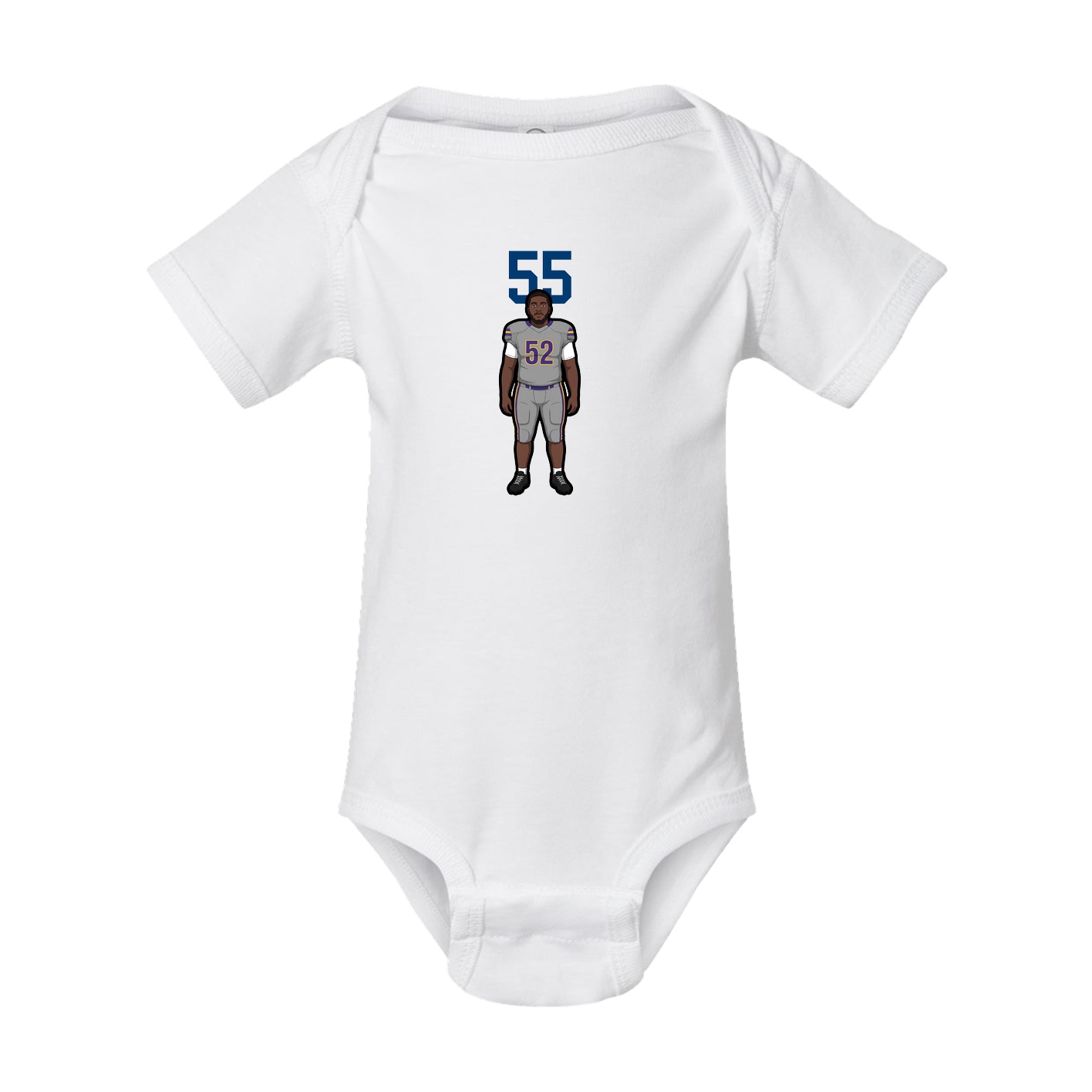 Baby Onesie — Number Top in White