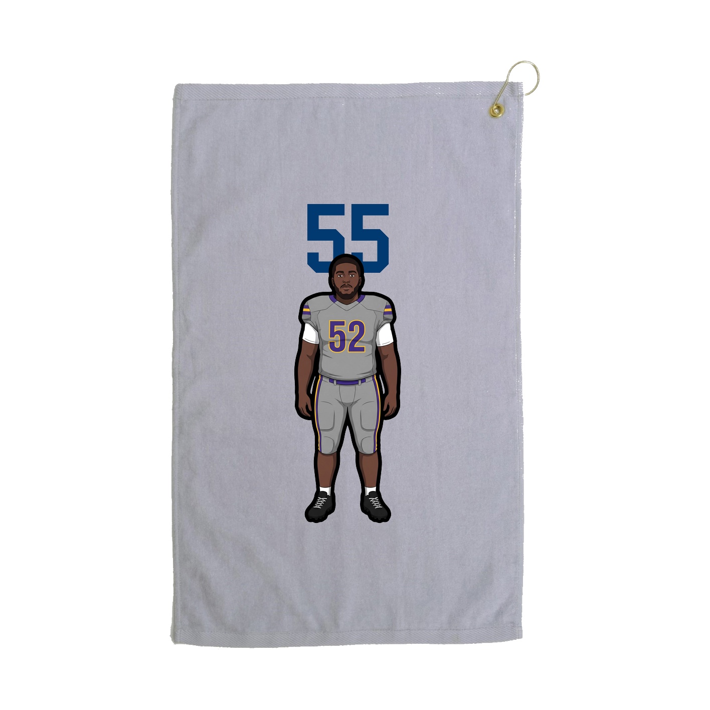 Golf Towel — Number Top in Grey