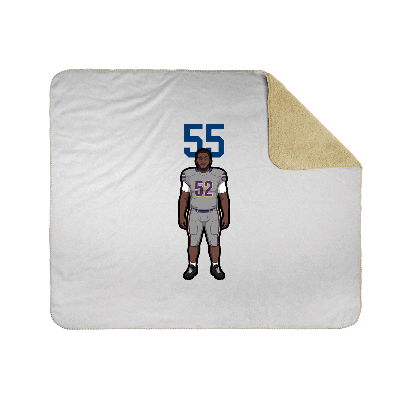 Throw Blanket — Number Top in White